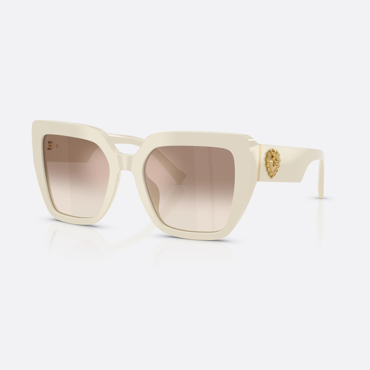 Ochelari de soare Dolce & Gabbana DG4538 331294, patrati maro, pentru femei, punte dublă simplă, placă cu logoul brandului pe braț