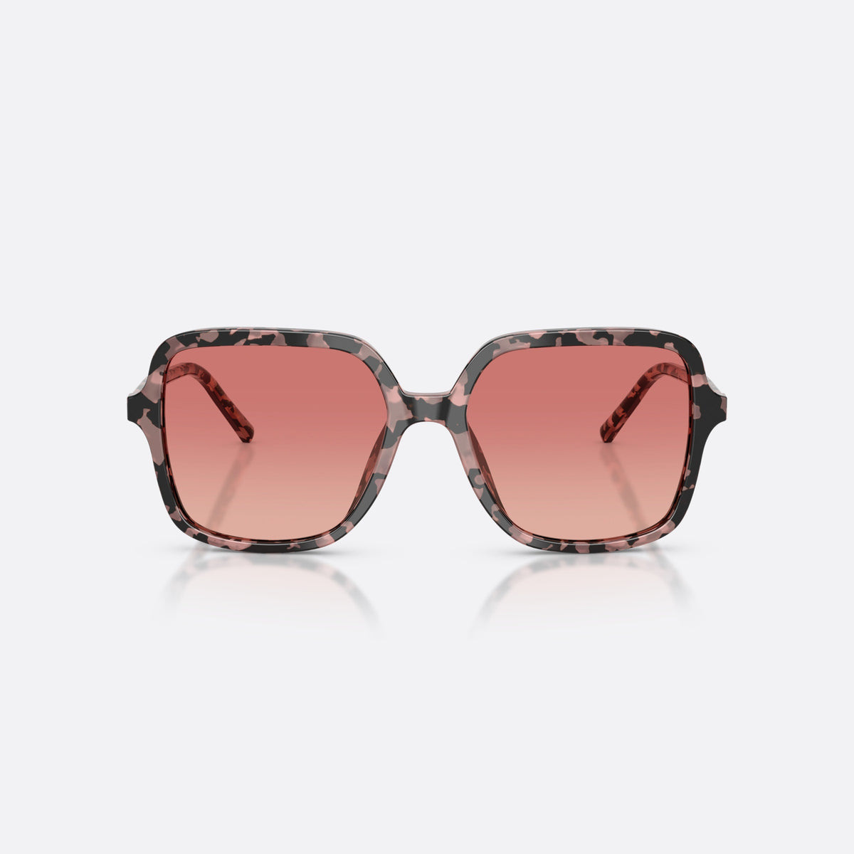 Dolce & Gabbana DG4539 3476A5 sunglasses, havana square frame for women, plain double bridge, brand lettering on the temples, front view