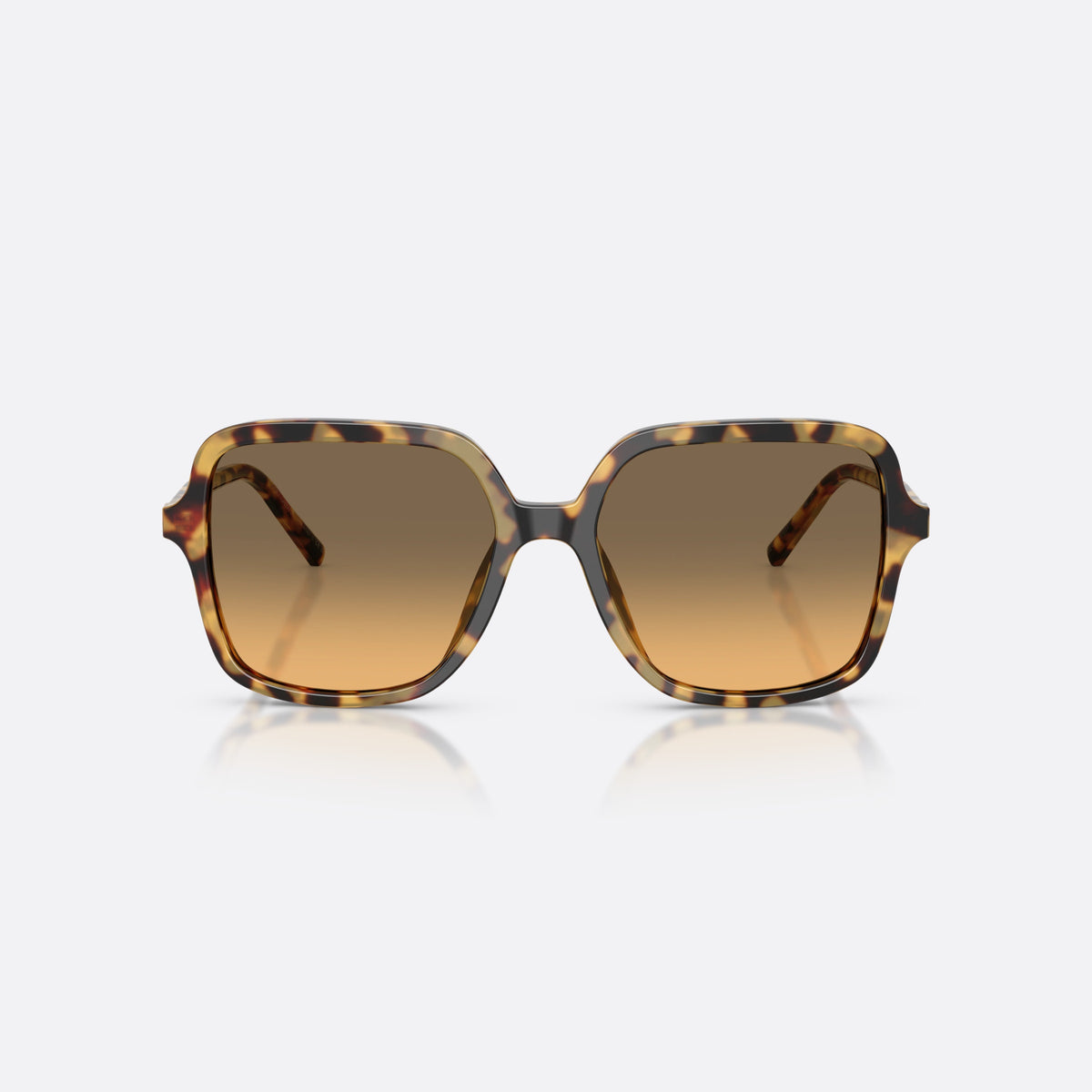 Ochelari de soare Dolce & Gabbana DG4539 512/11, patrati havana, pentru femei, punte dublă simplă, literele brandului pe brațe, vedere din față