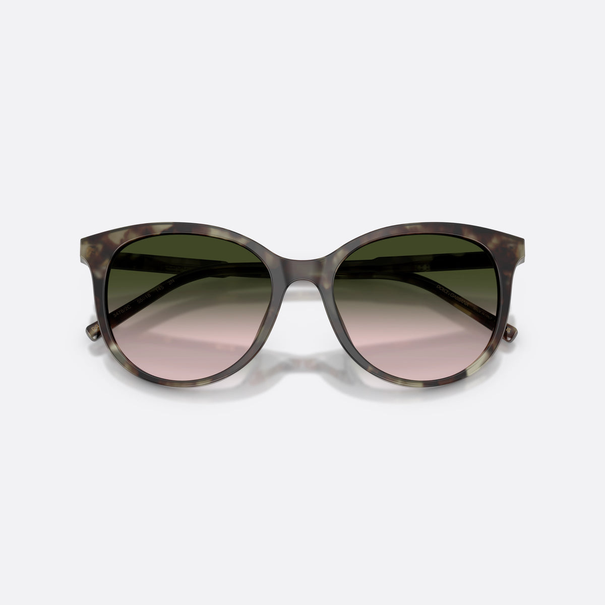 Ochelari de soare Dolce & Gabbana DG4540 34782C, phantos verde, pentru femei, punte simplă, literele brandului pe brațe, ramă completă, cu brațele pliate
