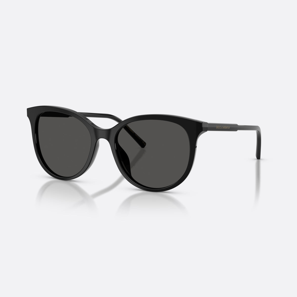 Dolce & Gabbana DG4540 501/87 sunglasses, black phantos frame for women, plain bridge, brand lettering on temples, full-rim frame