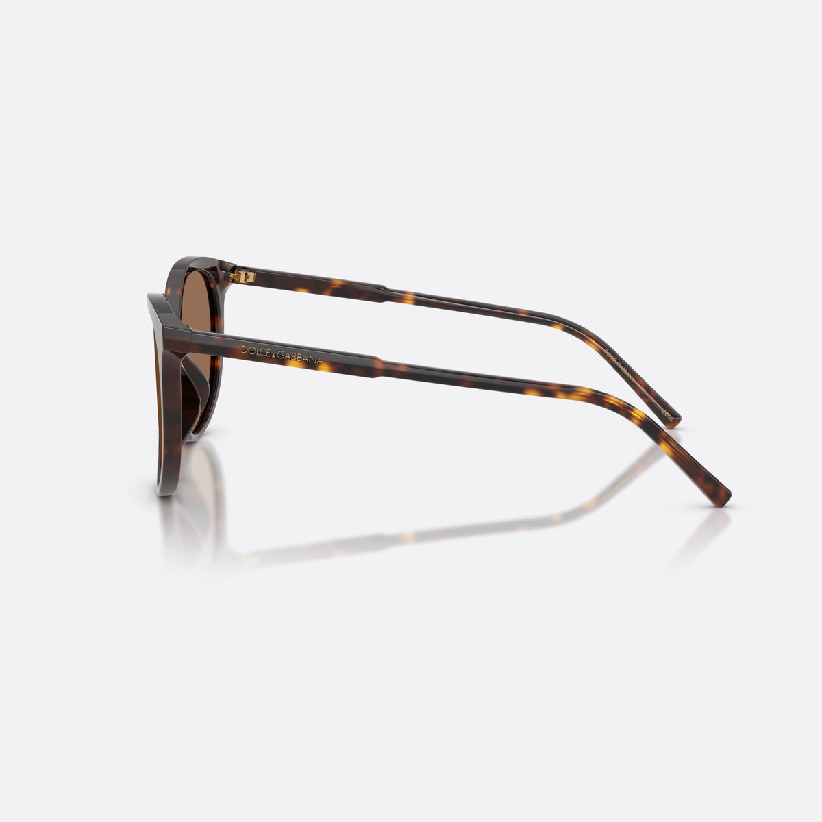Dolce & Gabbana DG4540 502/13 sunglasses, havana phantos frame for women, plain bridge, brand lettering on temple, full-rim frame, side view