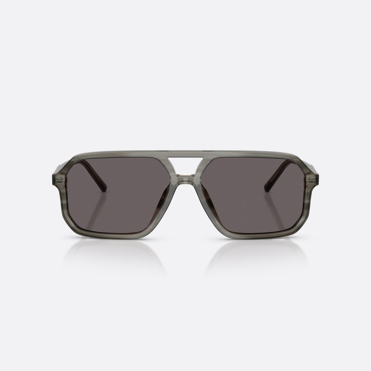 Dolce & Gabbana DG4541 347987 sunglasses, grey pilot frame, unisex, double bridge, brand lettering on temples, full rim, front view