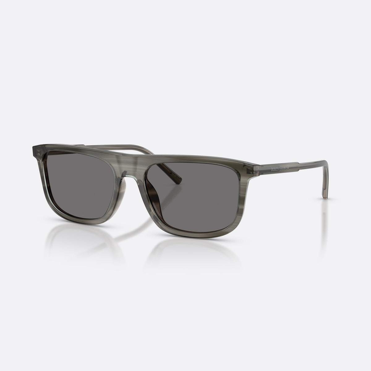 Ochelari de soare Dolce & Gabbana DG4542 347981, patrati gri, pentru bărbați, punte simplă, integrată în față, ramă completă