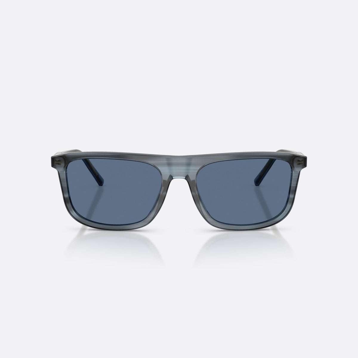 Dolce & Gabbana DG4542 348280 sunglasses, blue square frame for men, plain bridge, brand lettering on temples, full-rim frame, front view