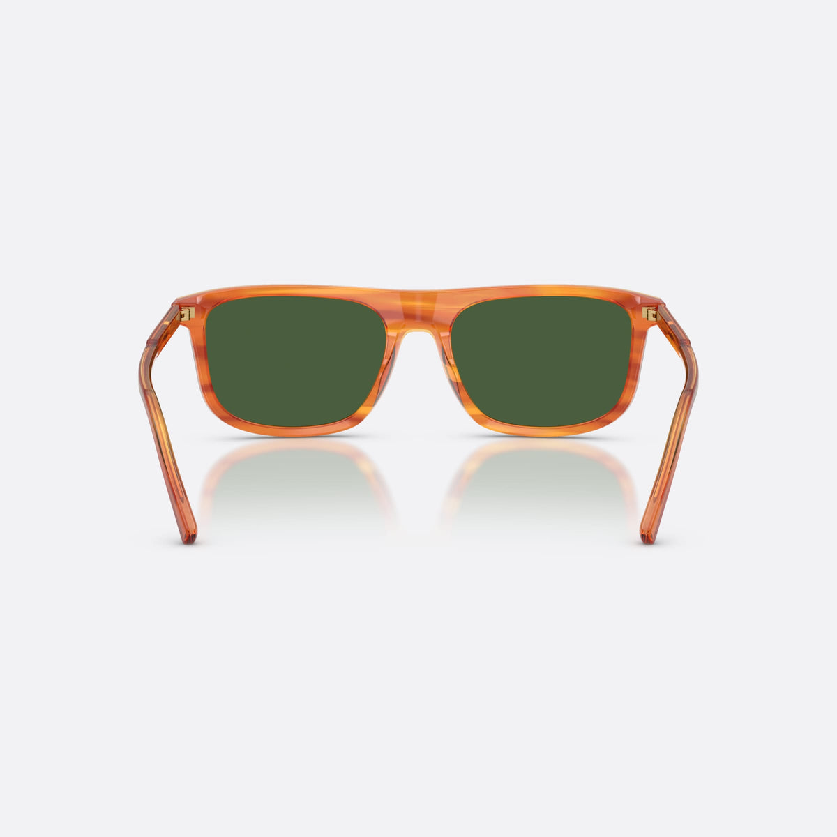 Ochelari de soare Dolce & Gabbana DG4542 348371, patrati maro, pentru bărbați, punte simplă, literele brandului pe brațe, ramă completă, vedere din spate