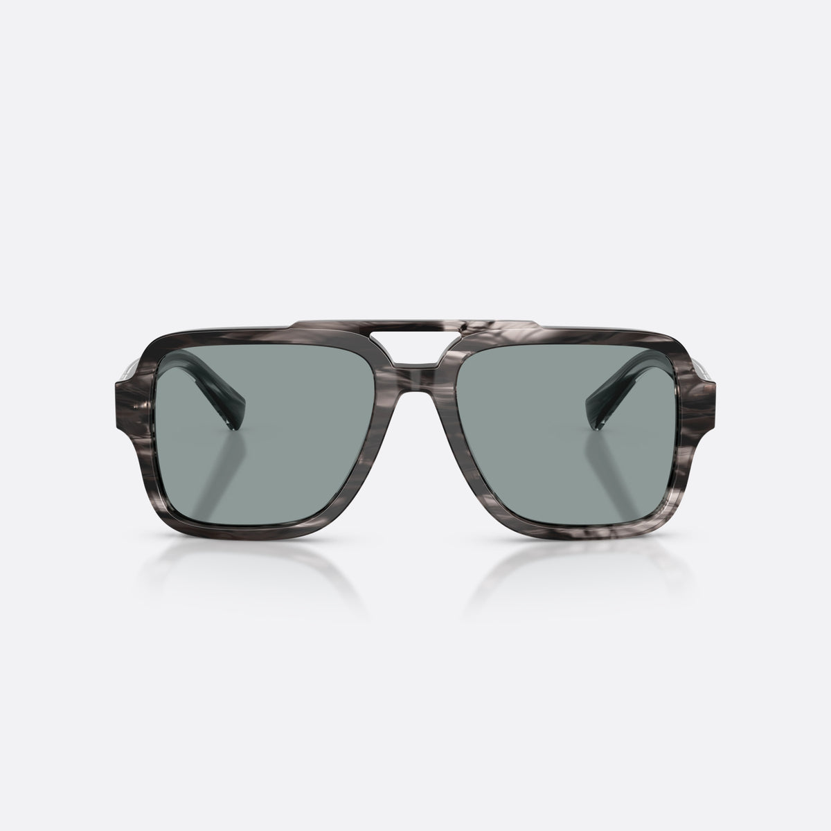 Dolce & Gabbana DG4544 3440/1 sunglasses, grey pilot frame for men, double bridge with top bar, brand lettering on temple, front view