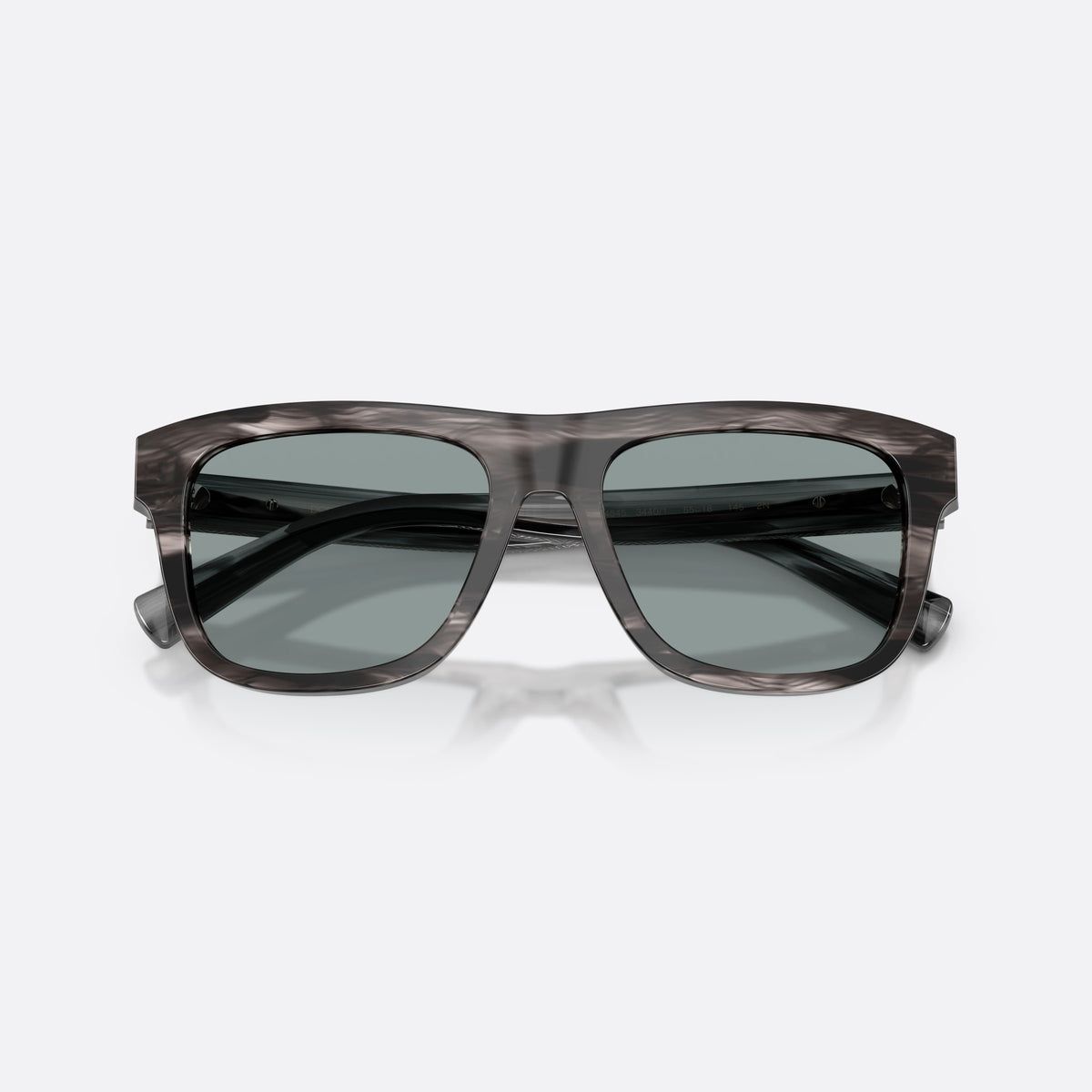 Dolce & Gabbana DG4545 3440/1 sunglasses, grey square frame for men, plain bridge, integrated into frame, full-rim thick frame, folded