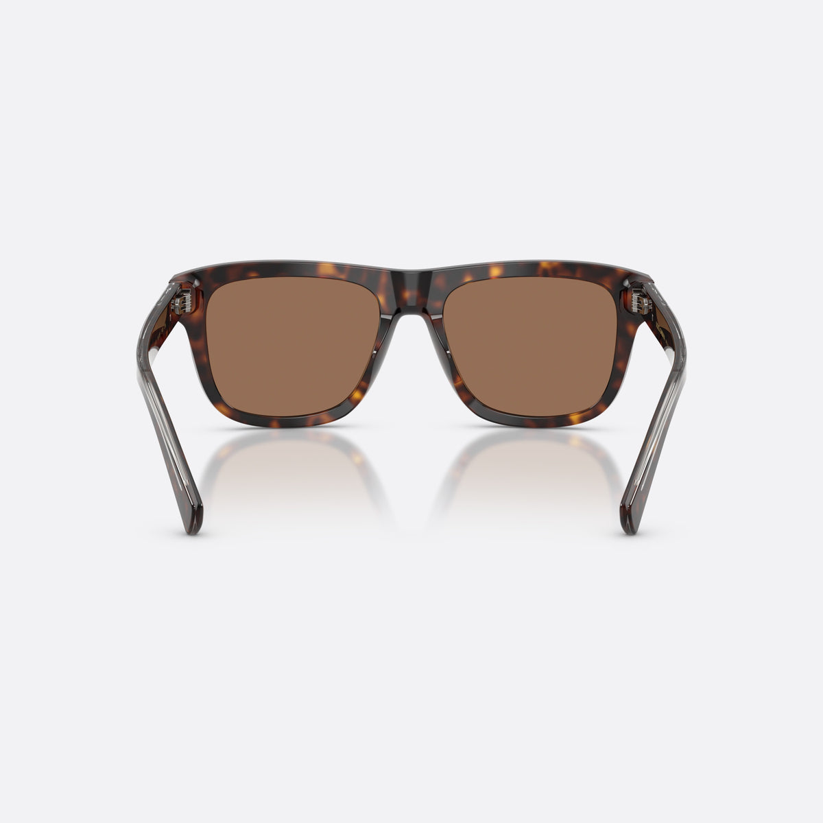 Dolce & Gabbana DG4545 502/73 sunglasses, havana square frame for men, plain bridge, brand lettering on temple, full-rim frame, back view