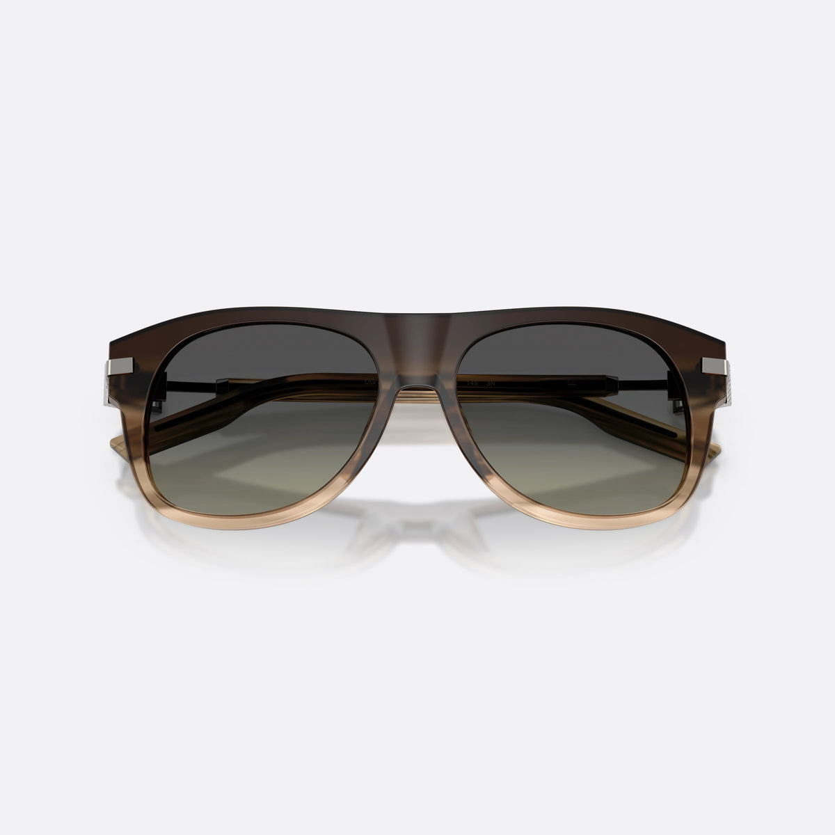 Ochelari de soare Dolce & Gabbana DG4546 348411, patrati gri, pentru bărbați, punte simplă, literele brandului pe placa brațului, cu brațele pliate