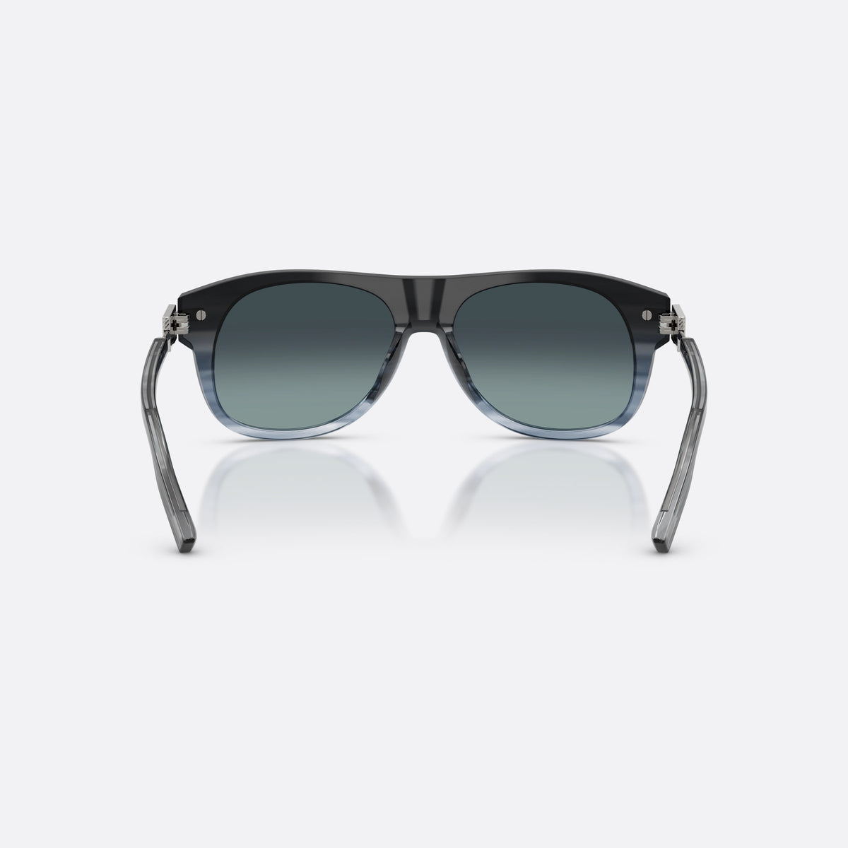 Dolce & Gabbana DG4546 348519 sunglasses, blue square frame for men, plain bridge, integrated into frame, slim tapered temples, back view