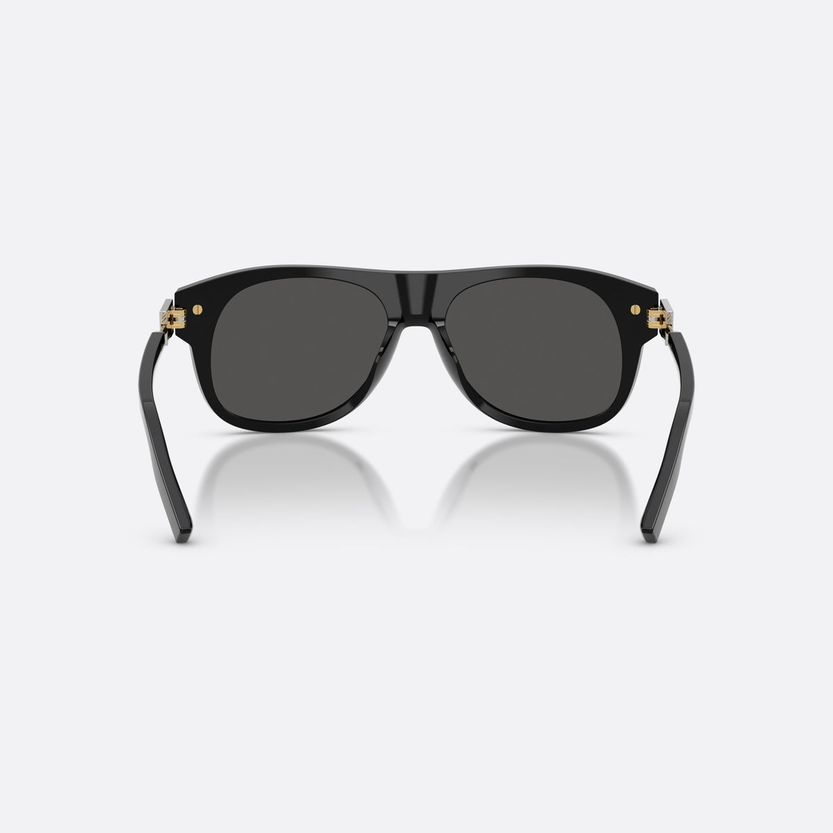 Dolce & Gabbana DG4546 501/87 sunglasses, black square frame for men, plain double bridge, slim tapered temples with metal core, back view