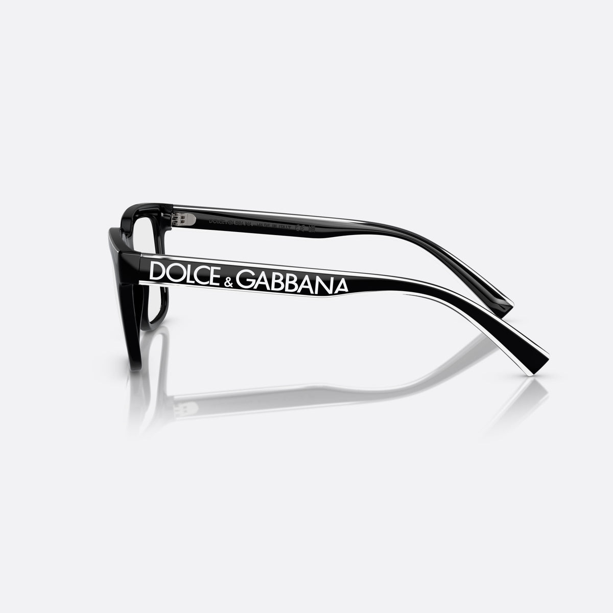 Rame ochelari de vedere Dolce & Gabbana DG5101 501 A, patrati negru, pentru bărbați, punte simplă tip șa, literele brandului pe brațe