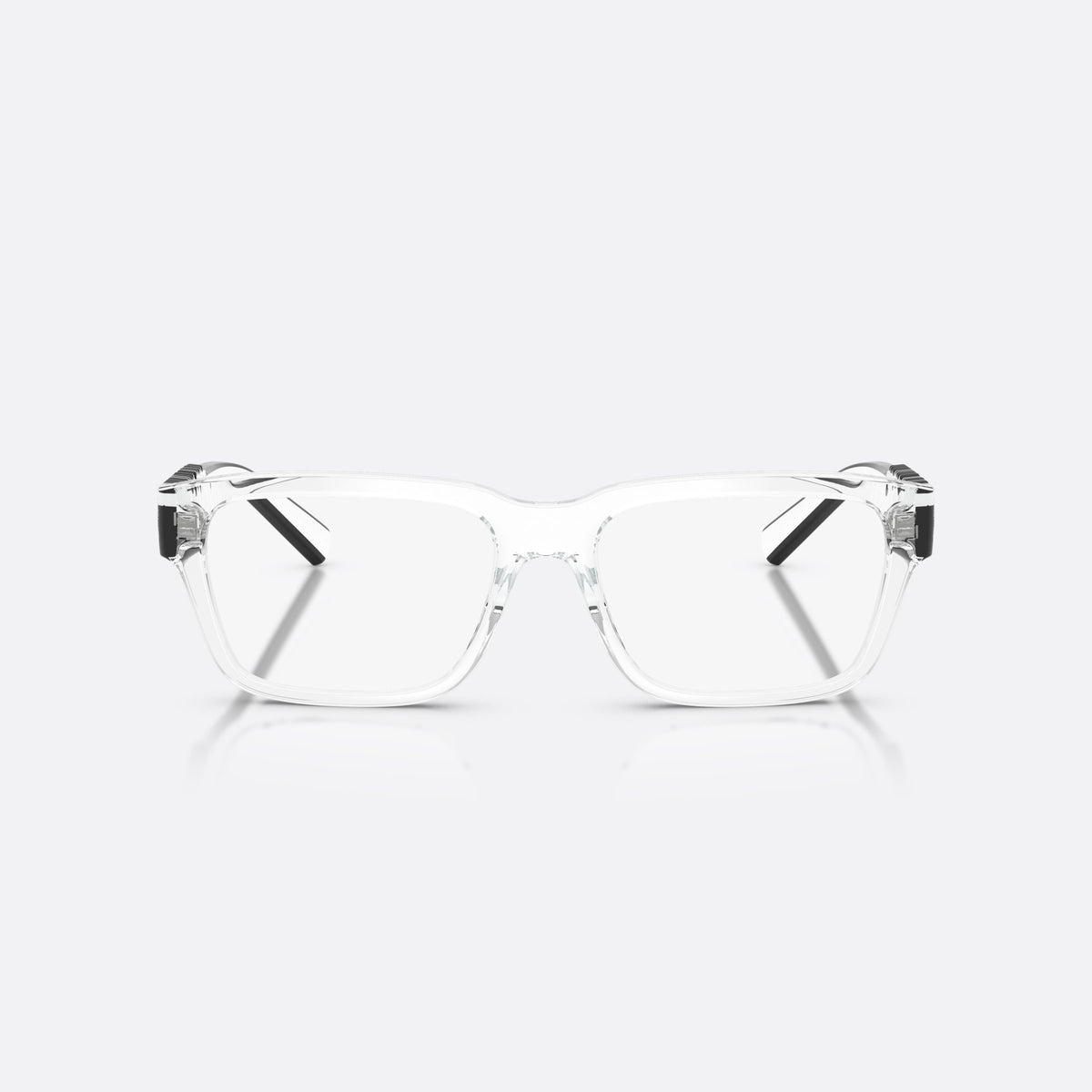 Dolce & Gabbana DG5112 3133 eyeglasses, clear rectangle frame, unisex, plain integrated bridge, brand lettering on temples, front view