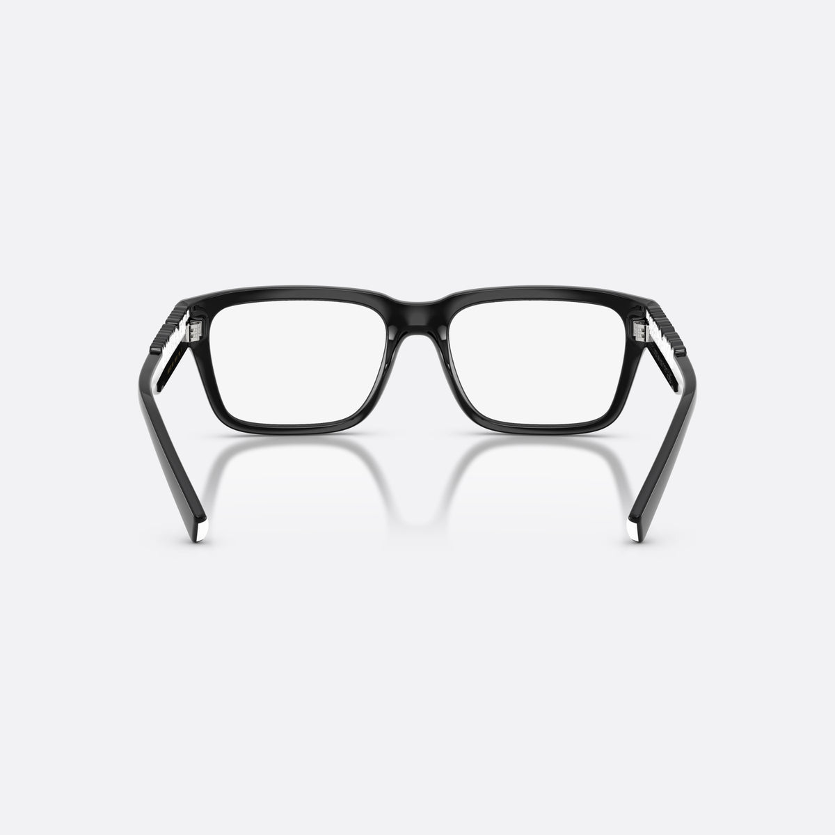 Rame ochelari de vedere Dolce & Gabbana DG5112 501, rectangulari negru, unisex, punte simplă tip șa, logo al brandului în relief pe brațe, vedere din spate
