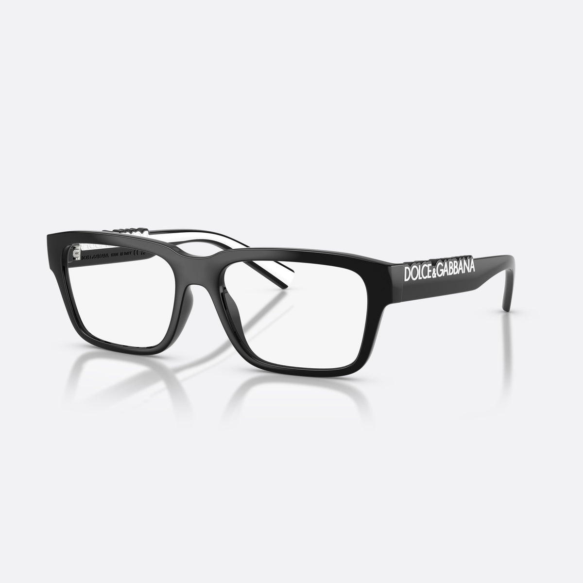 Rame ochelari de vedere Dolce & Gabbana DG5112 501, rectangulari negru, unisex, punte simplă tip șa, literele brandului pe brațe