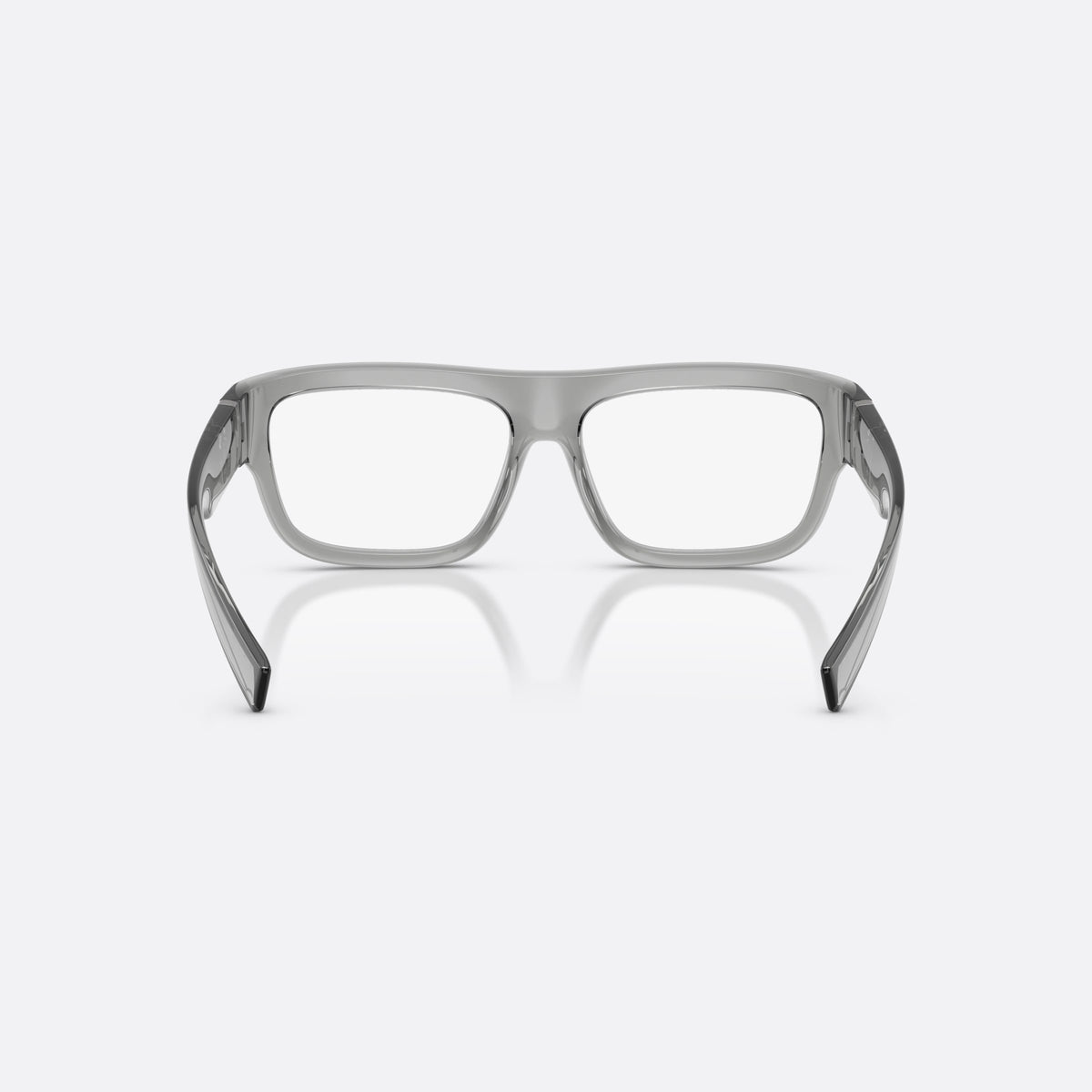 Dolce & Gabbana DG5114 3160 eyeglasses, grey rectangle frame for men, plain bridge, brand logo on temples, full rim frame, back view
