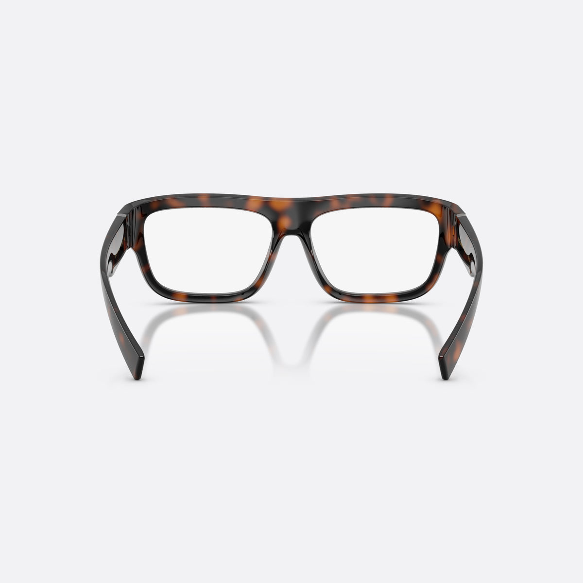 Dolce & Gabbana DG5114 502 eyeglasses, havana rectangle frame for men, saddle bridge, brand logo on temple, back view