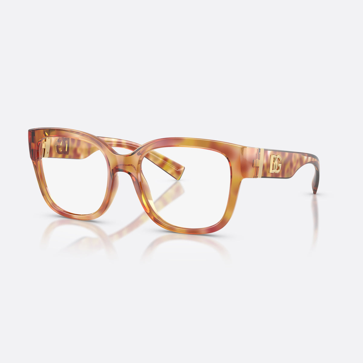 Dolce & Gabbana DG5115 3477 eyeglasses, violet butterfly frame for women, brand logo plaque on temples, full-rim frame