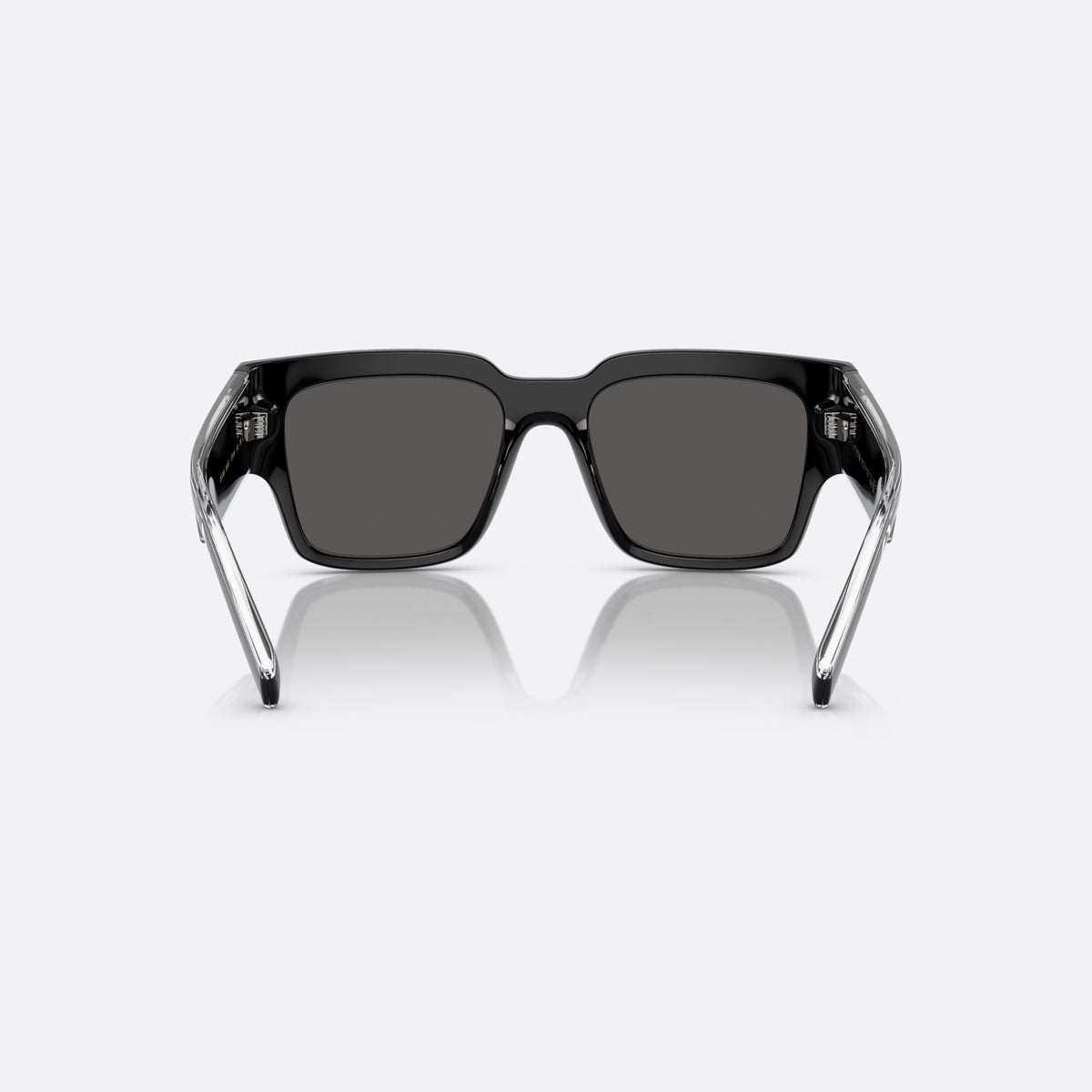 Dolce & Gabbana DG6184 501/87 sunglasses, black square frame for men, plain bridge, integrated into frame, full-rim frame, back view