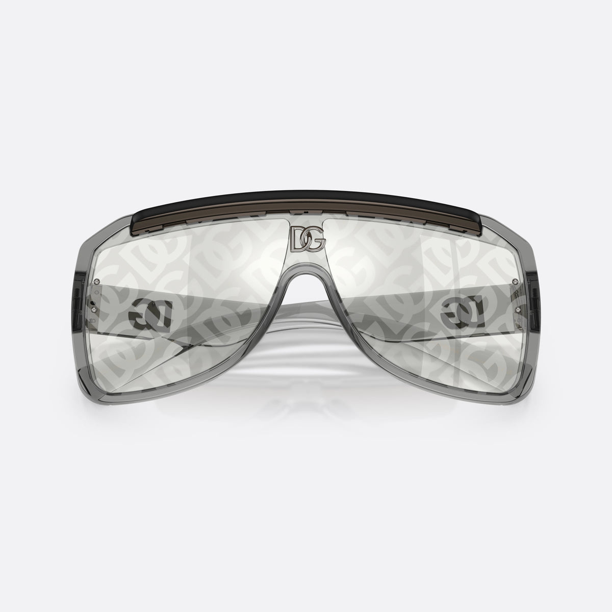 Ochelari de soare Dolce & Gabbana DG6205 3160AL, pilot gri, unisex, logo al brandului pe placă pe braț, brațe late cu nituri, cu brațele pliate