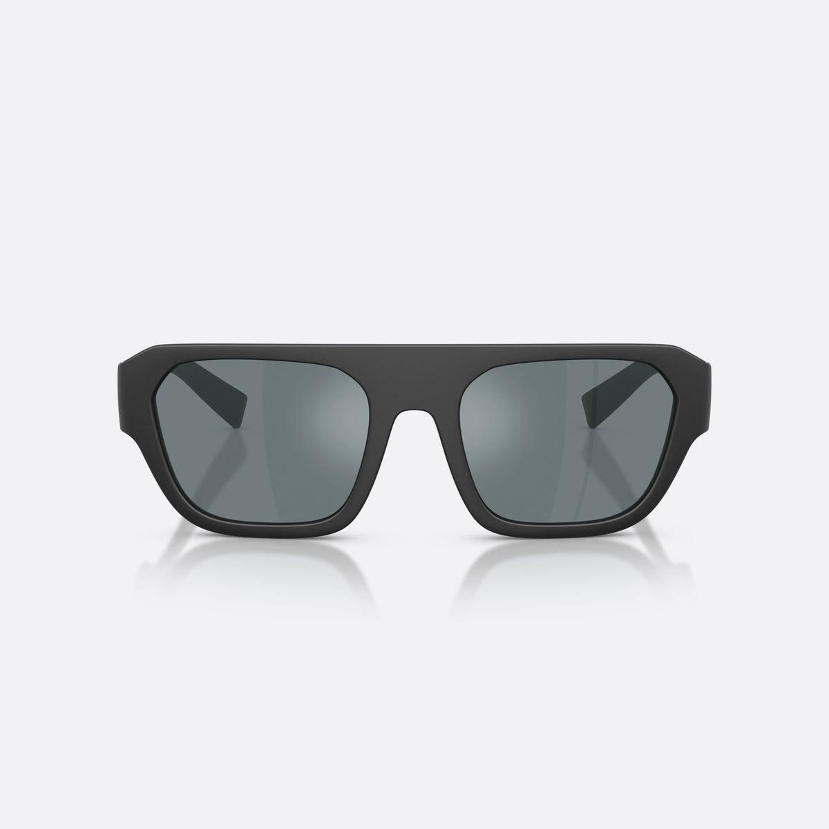 Dolce & Gabbana DG6206 25256G sunglasses, black square frame for men, plain saddle bridge, brand logo on temple, front view
