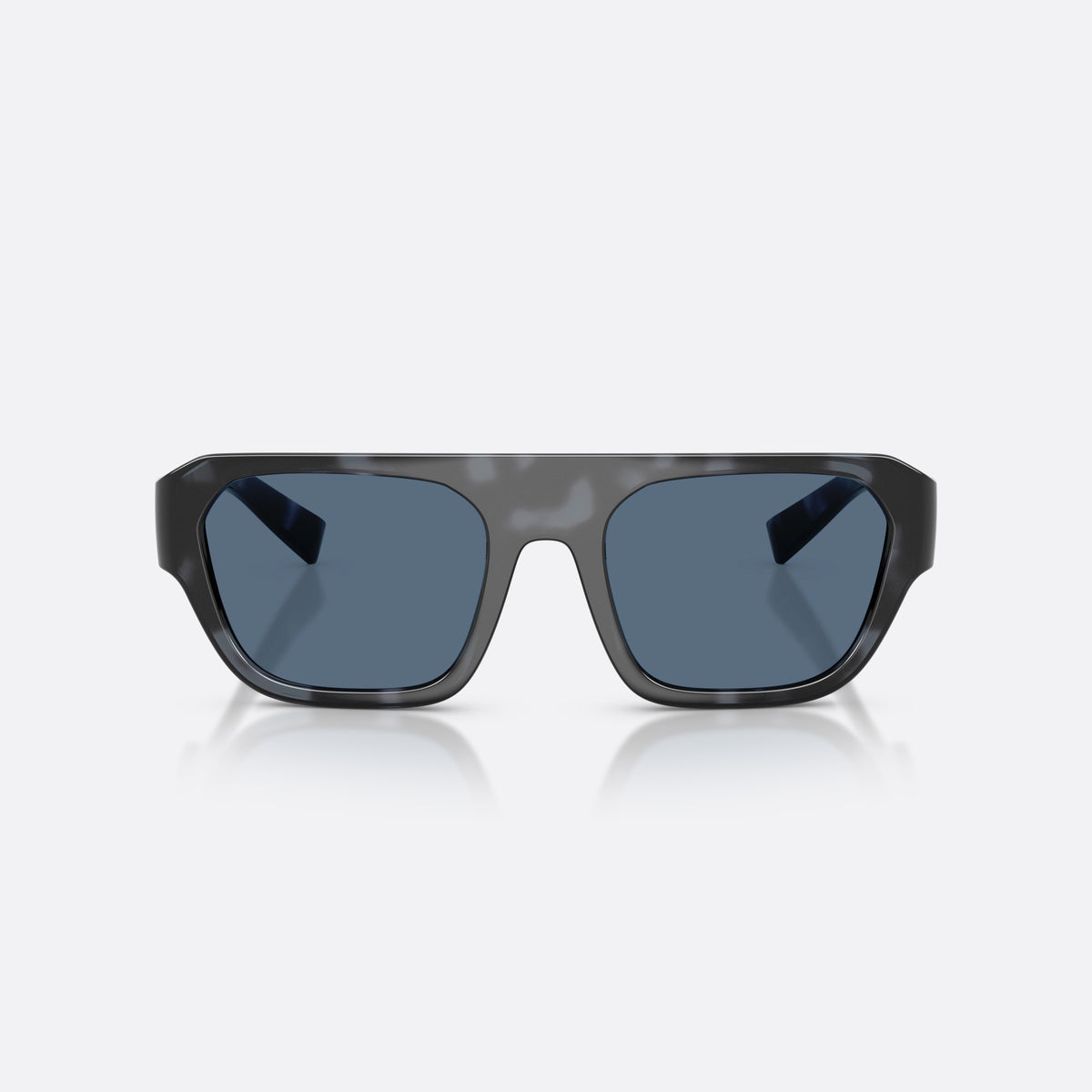 Dolce & Gabbana DG6206 344380 sunglasses, blue square frame for men, plain saddle-style bridge, brand logo on temple, front view