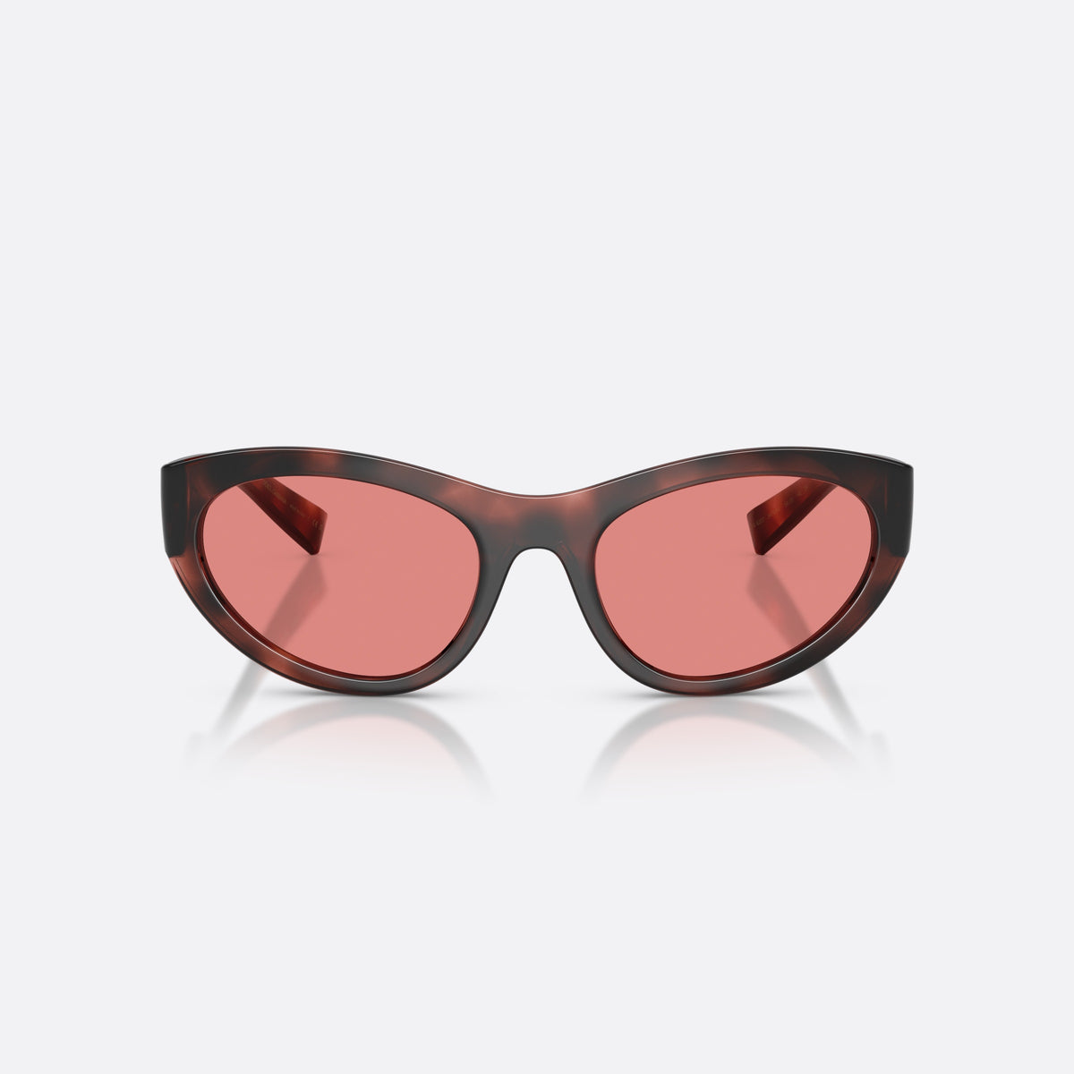 Ochelari de soare Dolce & Gabbana DG6207 347684, cat eye havana, pentru femei, punte simplă, literele brandului pe brațe, vedere din față