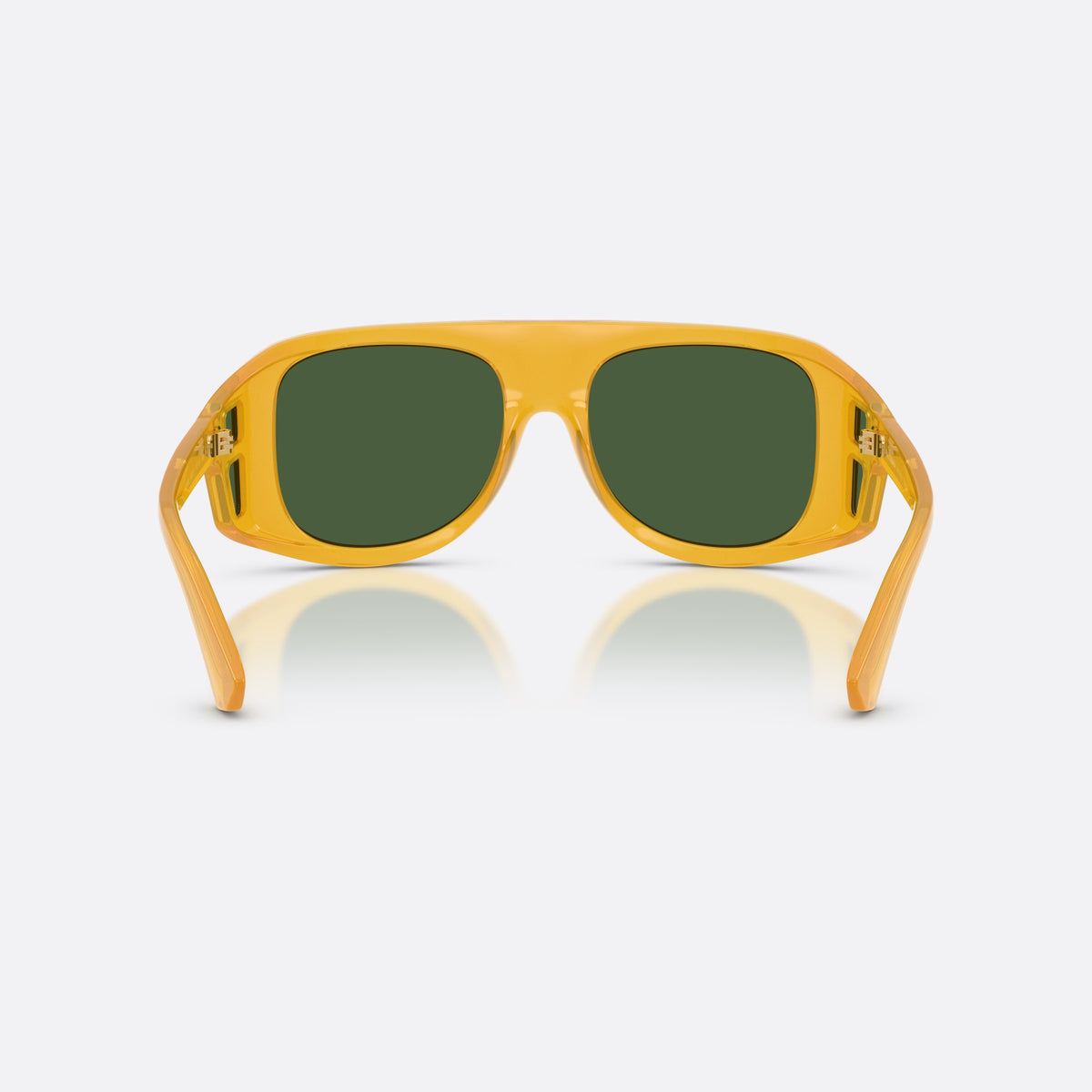 Dolce & Gabbana DG6208 652/71 sunglasses, havana pilot frame for men, plain integrated bridge, brand logo on temple, back view