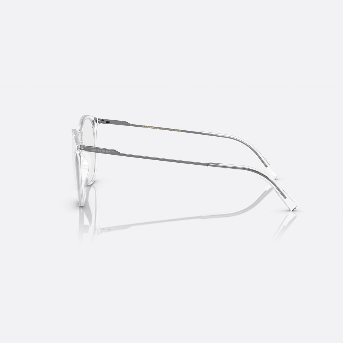 Rame ochelari de vedere Dolce & Gabbana DIAGONAL CUT DG 5031 3133, rotunzi transparent, pentru bărbați, punte simplă, literele brandului pe brațe, vedere laterală