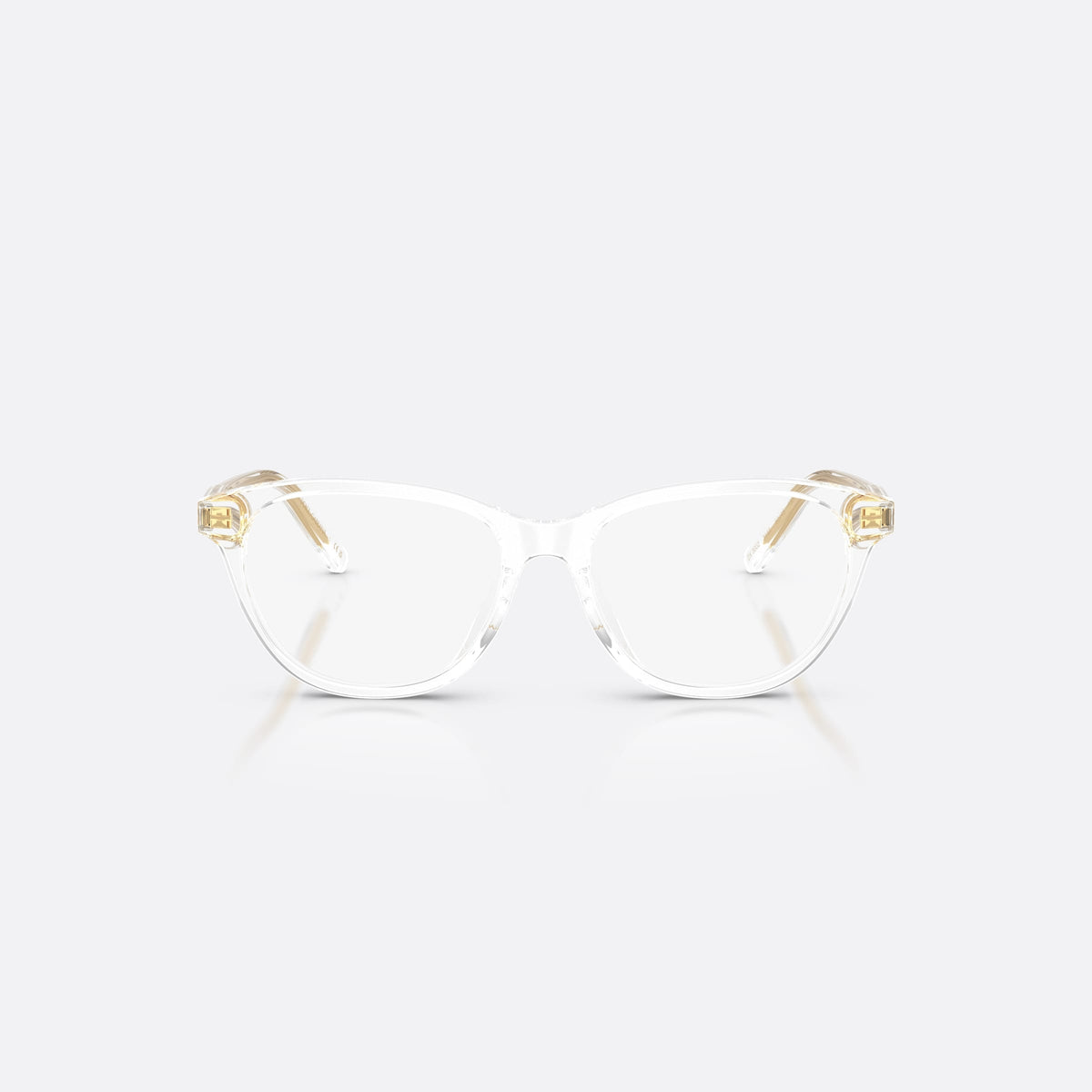 Rame ochelari de vedere Dolce & Gabbana DX3002 3133, cat eye transparent, pentru copii, punte simplă, combinată, literele brandului pe brațe, vedere din față