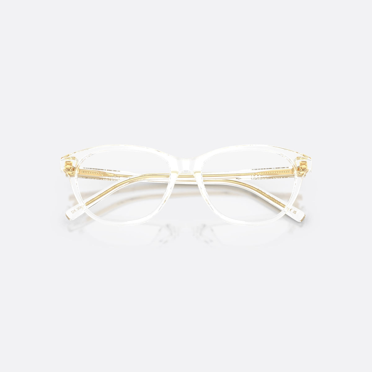 Rame ochelari de vedere Dolce & Gabbana DX3002 3133, cat eye transparent, pentru copii, punte simplă, literele brandului pe brațe, ramă completă, cu brațele pliate