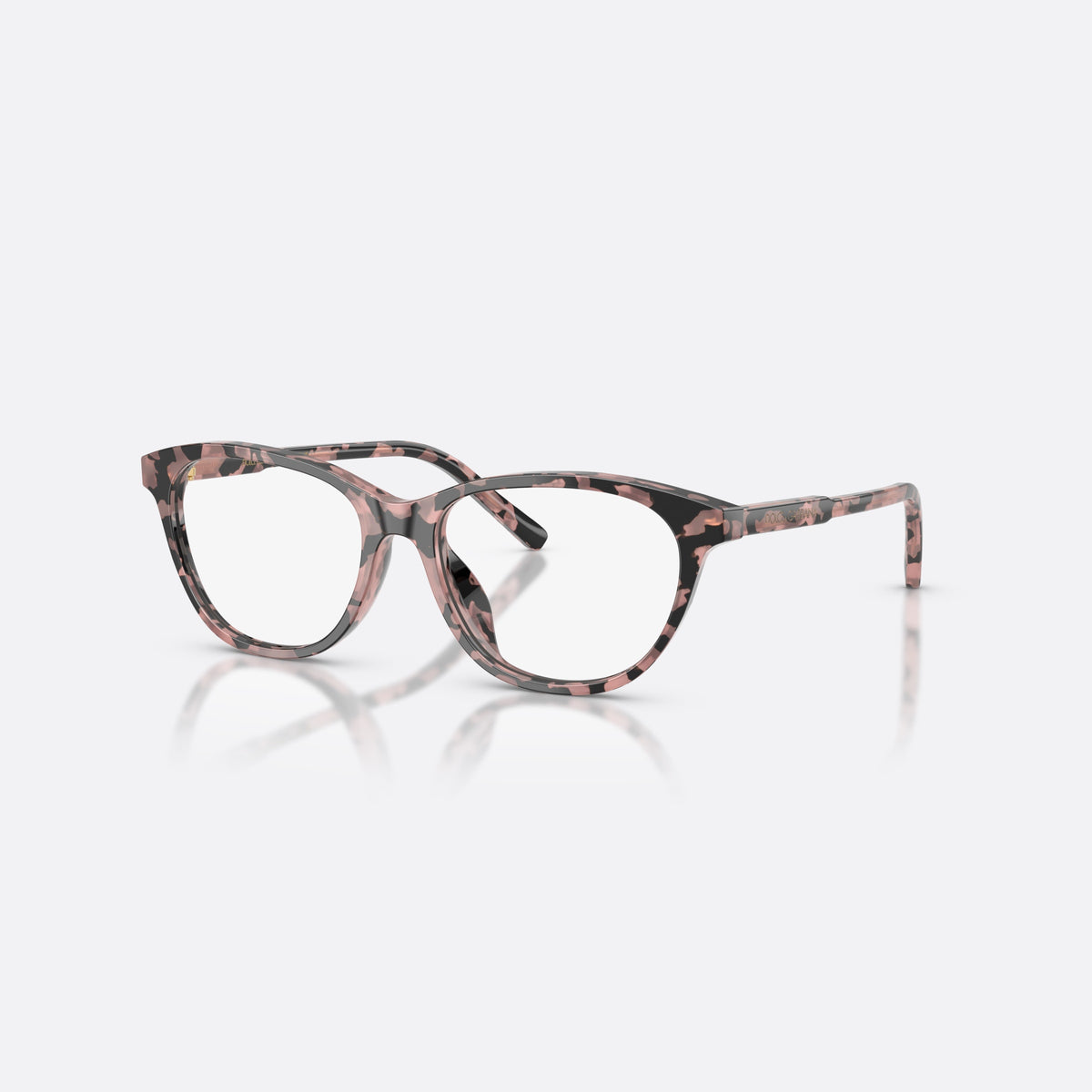 Rame ochelari de vedere Dolce & Gabbana DX3002 3476, cat eye havana, pentru copii, punte integrată simplă, literele brandului pe brațe