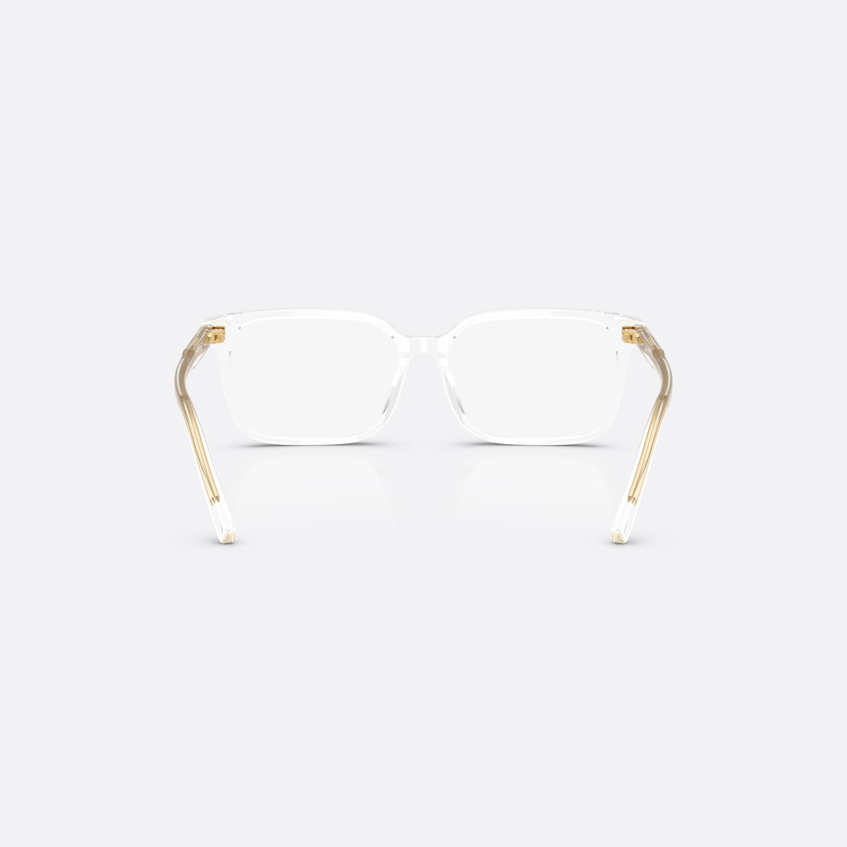 Dolce & Gabbana DX3003 3133 eyeglasses, clear square frame for kids, plain bridge, integrated into front, full-rim front, back view