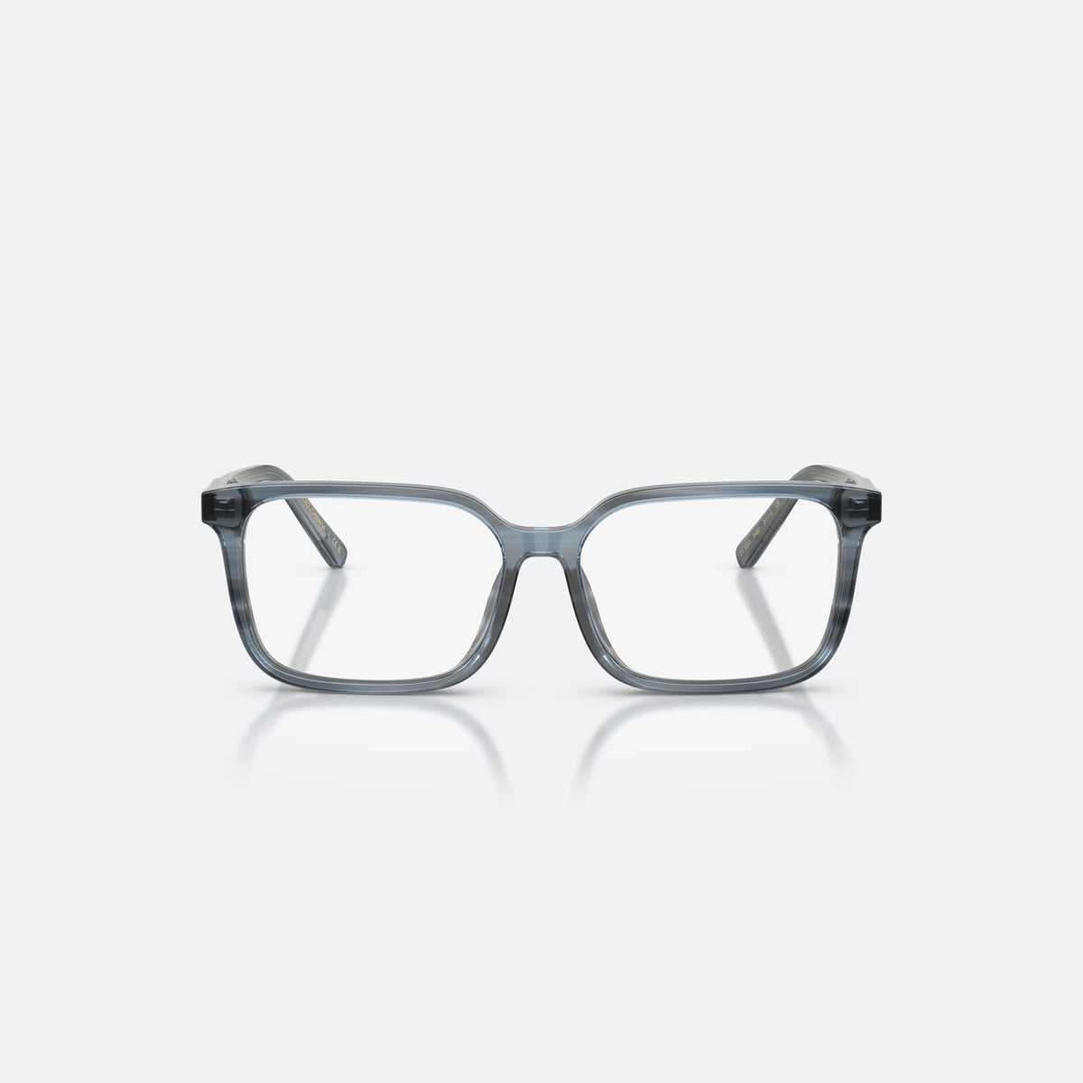 Dolce & Gabbana DX3003 3482 eyeglasses, blue square frame for kids, plain acetate bridge, brand lettering on temples, front view
