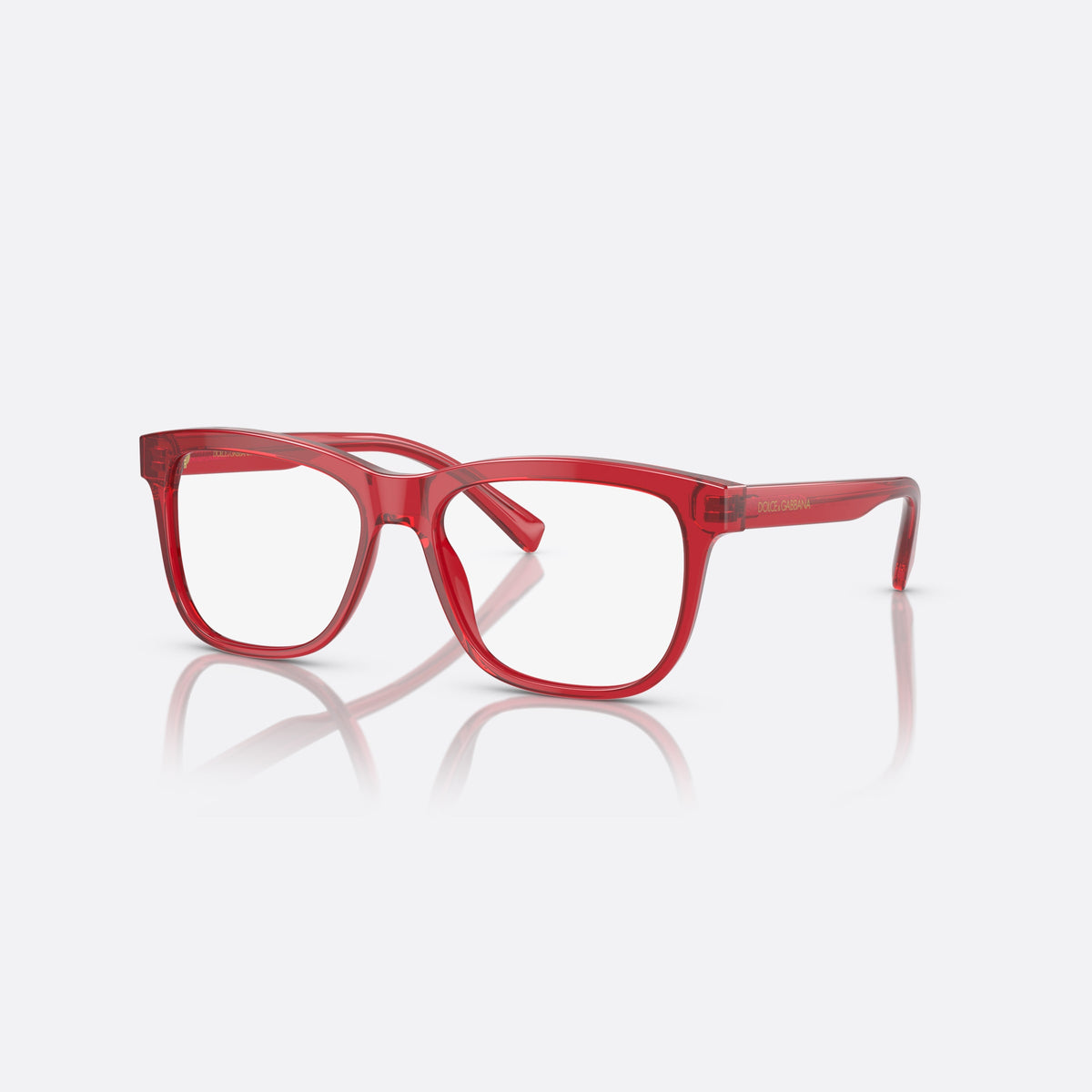 Rame ochelari de vedere Dolce & Gabbana DX3356 3409, rectangulari roșu, pentru copii, punte simplă, literele brandului pe brațe, ramă completă