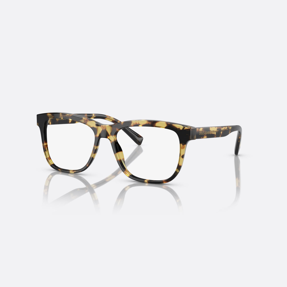 Dolce & Gabbana DX3356 512 eyeglasses, havana rectangle frame for kids, plain bridge, brand lettering on temples