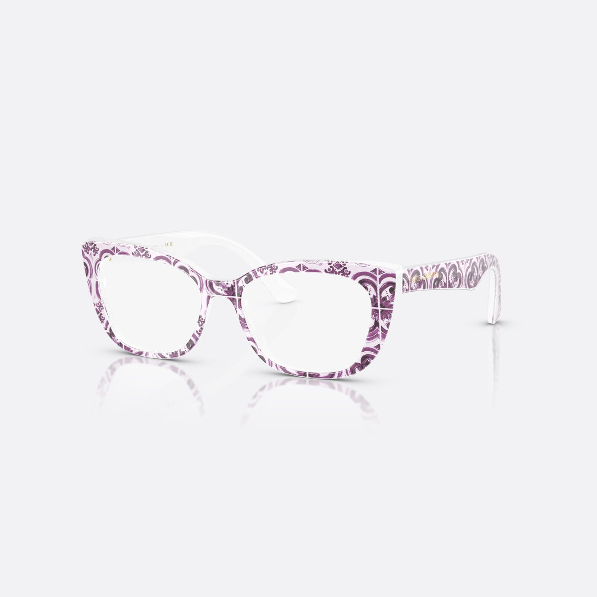 Dolce & Gabbana DX3357 3459 eyeglasses, multicolor cat eye frame for kids, keyhole bridge, brand lettering on the temples
