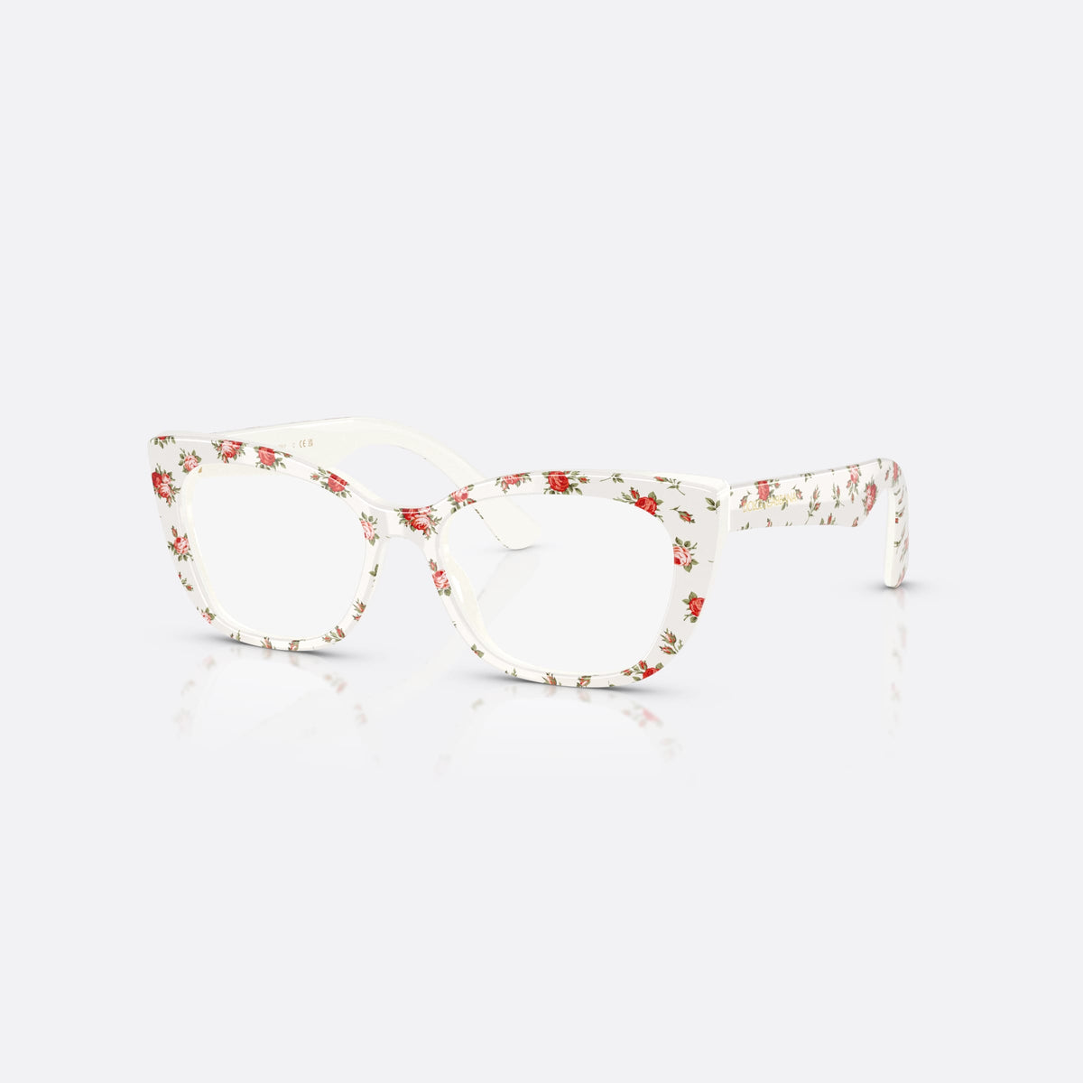 Dolce & Gabbana DX3357 3487 eyeglasses, multicolor cat eye frame for kids, plain bridge, brand lettering on temples, full-rim frame