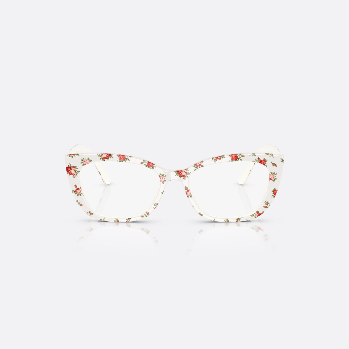 Dolce & Gabbana DX3357 3487 eyeglasses, multicolor cat eye frame for kids, plain bridge, brand lettering on temples, full-rim frame, front view