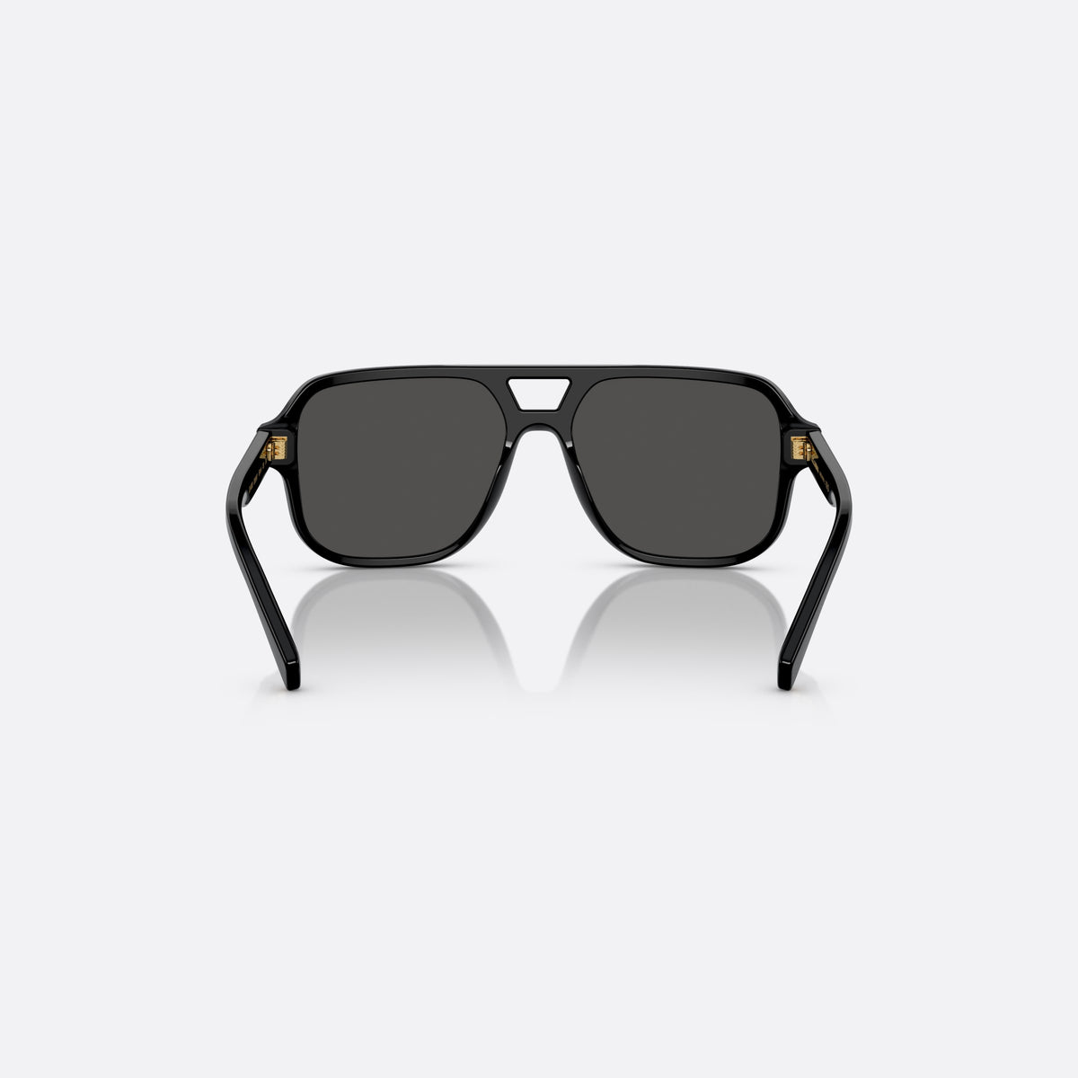 Dolce & Gabbana DX4003 335587 sunglasses, black pilot frame for kids, keyhole bridge, brand lettering on the bridge, back view