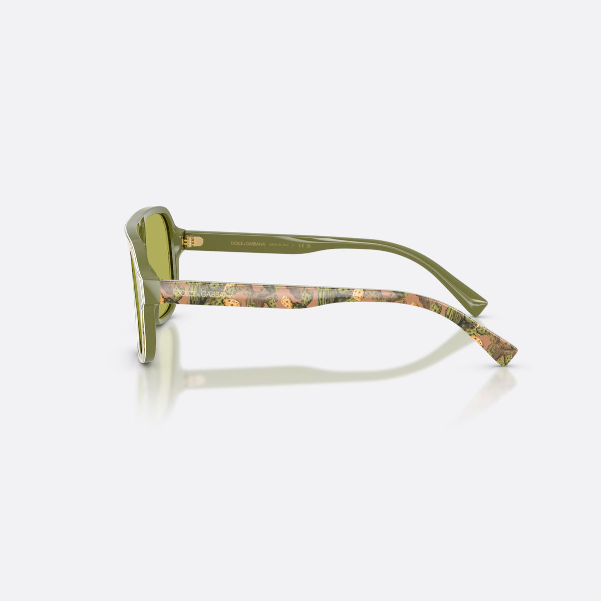 Ochelari de soare Dolce & Gabbana DX4003 3488/2, pilot multicolor, pentru copii, punte dublă cu decupaj deschis, brațe subțiri, conice, vedere laterală