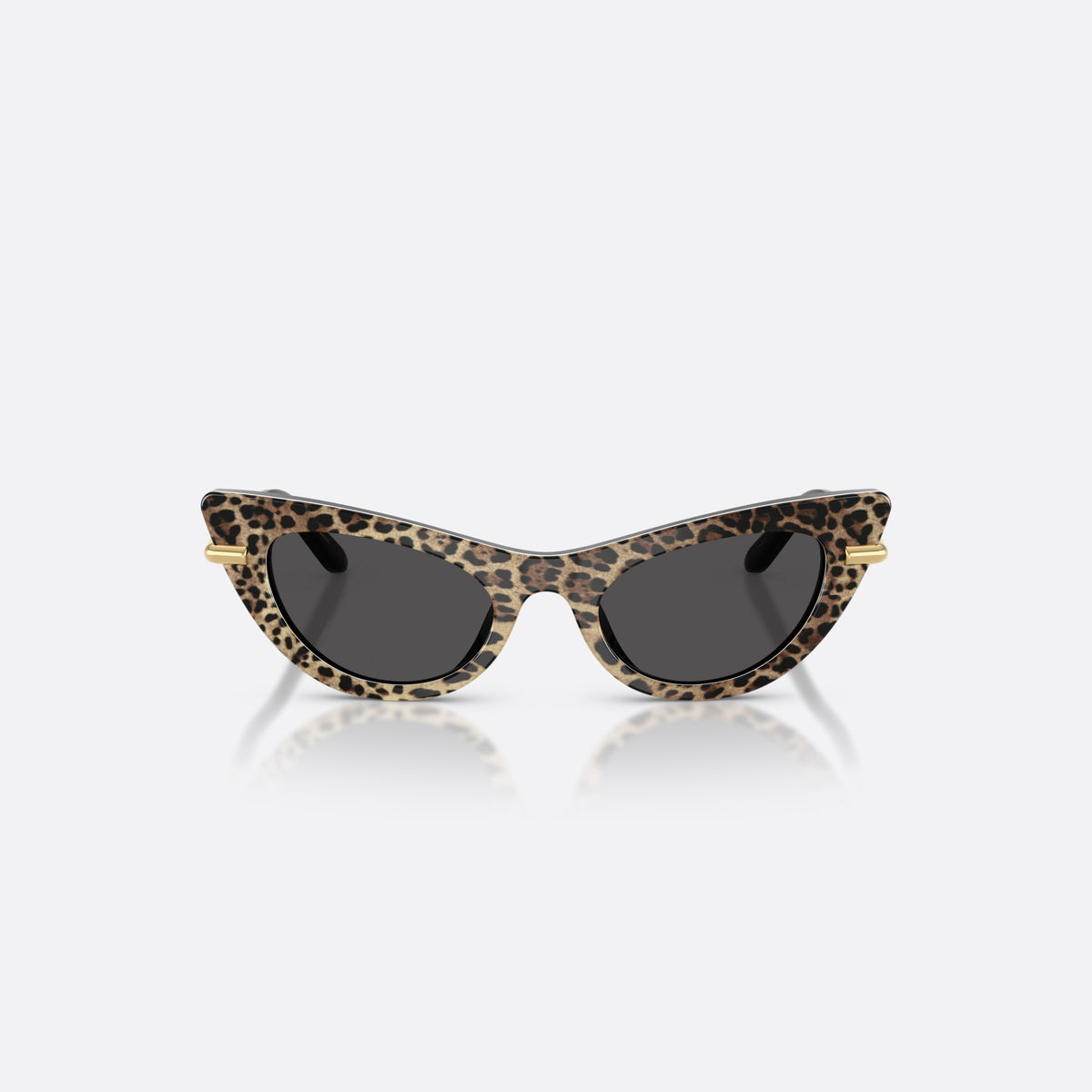 Ochelari de soare Dolce & Gabbana DX4008 316397, cat eye maro, pentru copii, punte keyhole, literele brandului pe brațe, vedere din față