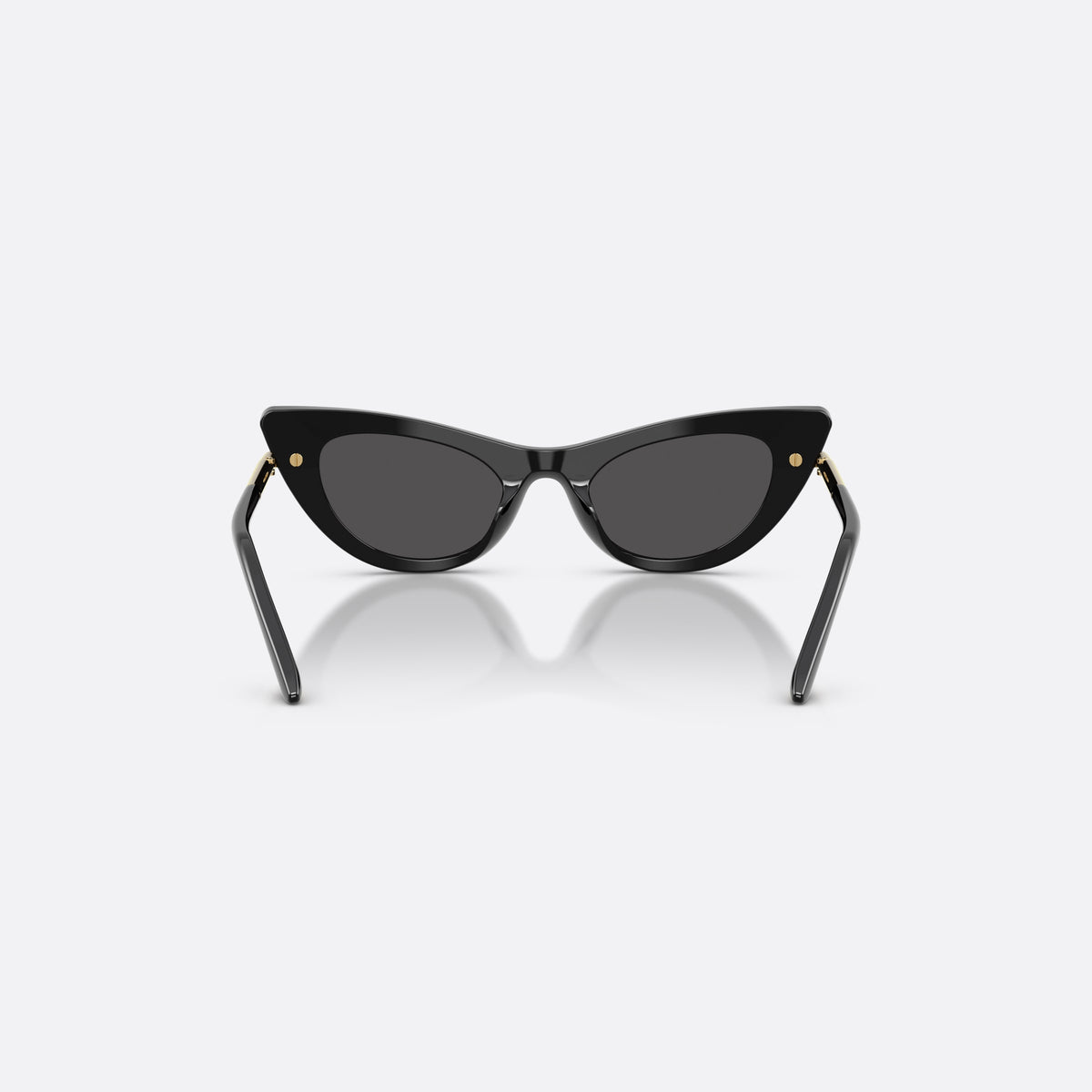 Ochelari de soare Dolce & Gabbana DX4008 316397, cat eye maro, pentru copii, punte keyhole, literele brandului pe brațe, vedere din spate