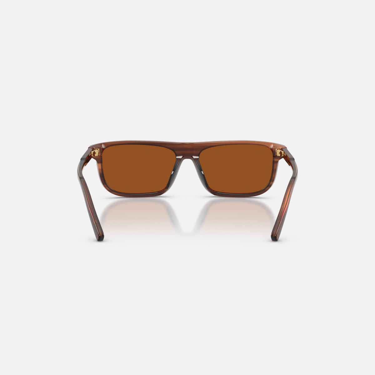Dolce & Gabbana DX4009 348173 sunglasses, brown rectangle frame for kids, plain bridge, brand logo on temple, full-rim frame, back view