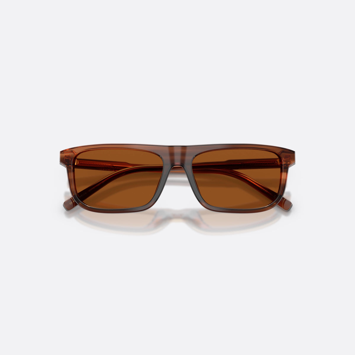 Dolce & Gabbana DX4009 348173 sunglasses, brown rectangle frame for kids, plain bridge, brand logo on temple, full-rim frame, folded
