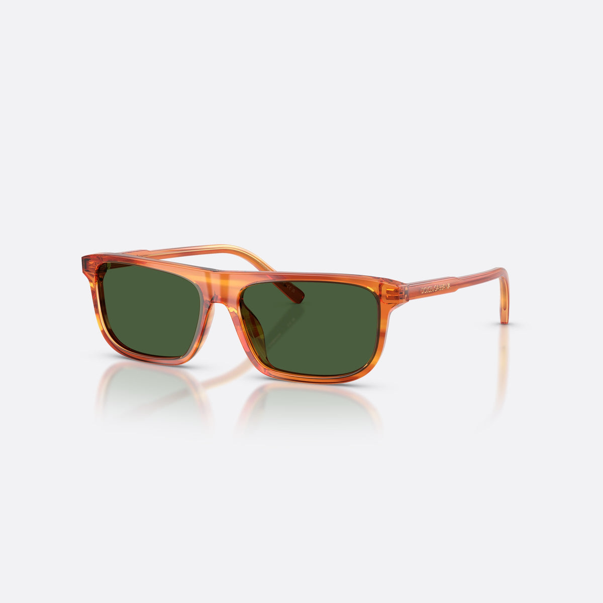 Dolce & Gabbana DX4009 348371 sunglasses, brown rectangle frame for kids, plain bridge, brand lettering on temples, full rim