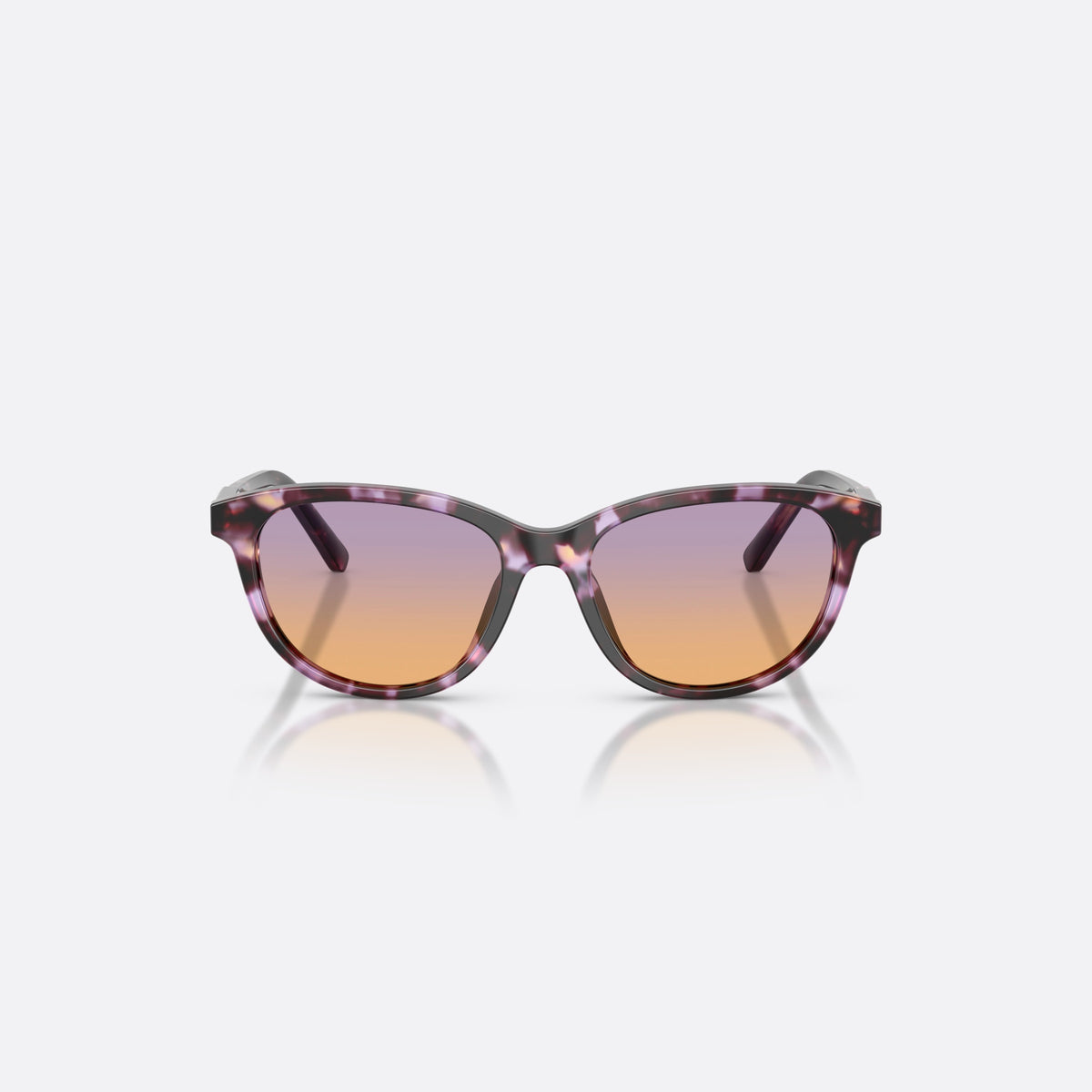 Dolce & Gabbana DX4010 3477EL sunglasses, violet cat eye frame for kids, plain bridge, brand lettering on temples, front view