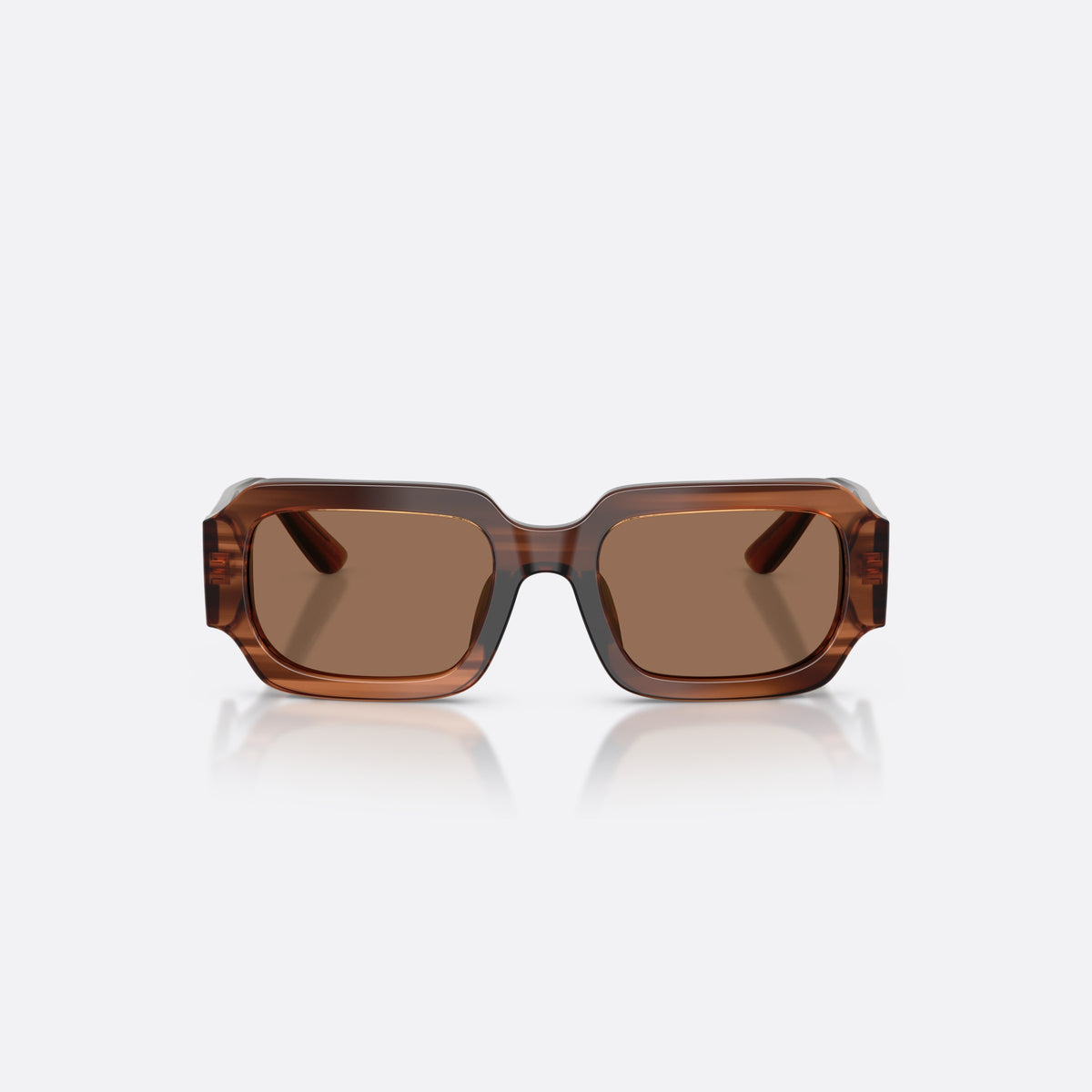 Ochelari de soare Dolce & Gabbana DX4011 348173, patrati maro, pentru copii, punte simplă, literele brandului pe braț, vedere din față