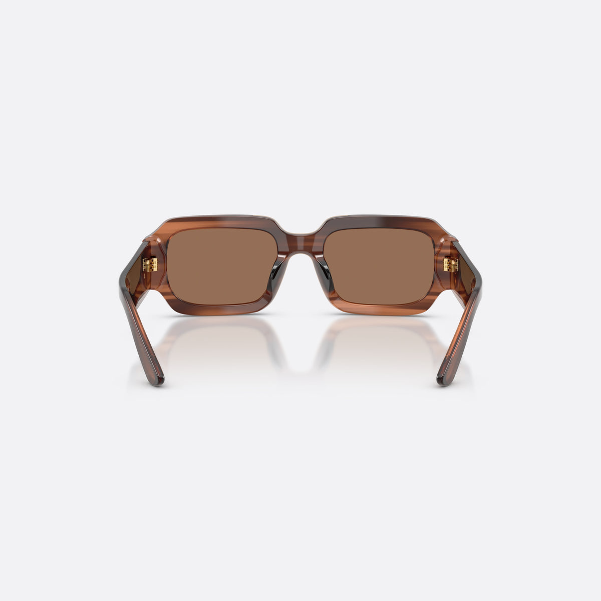Ochelari de soare Dolce & Gabbana DX4011 348173, patrati maro, pentru copii, punte simplă, literele brandului pe braț, vedere din spate